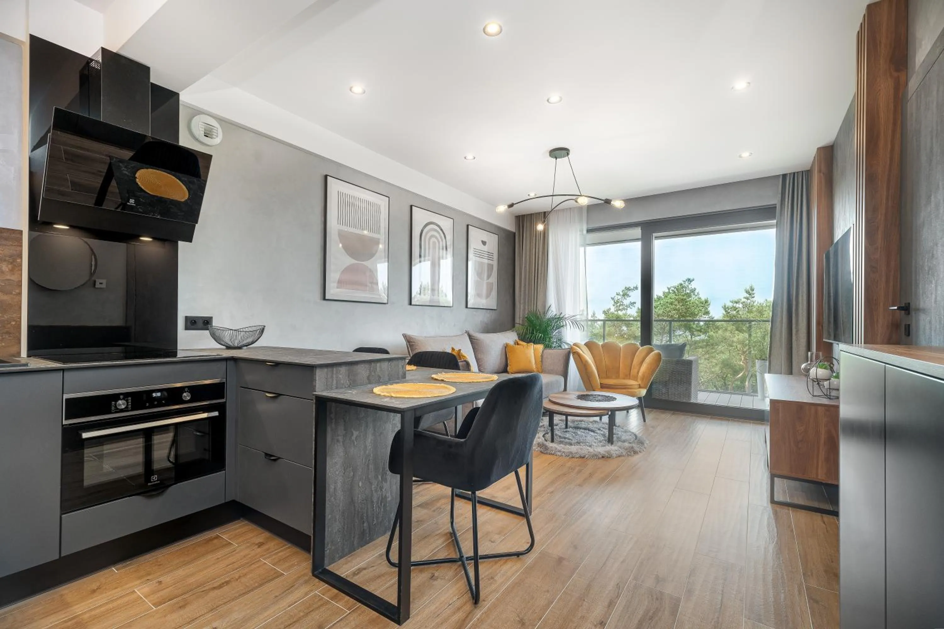 Kitchen or kitchenette in Natural Apartamenty
