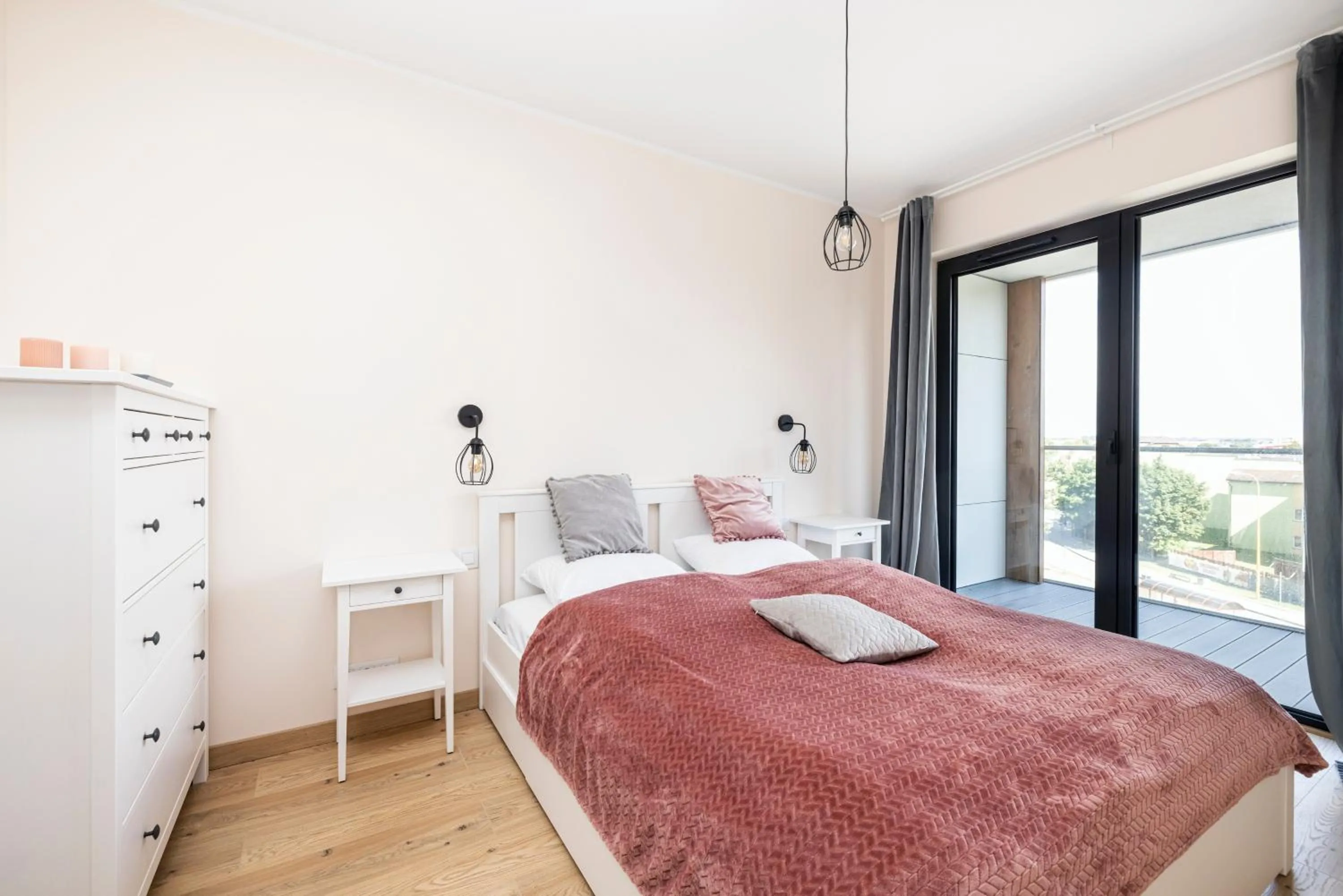 Bed in Natural Apartamenty