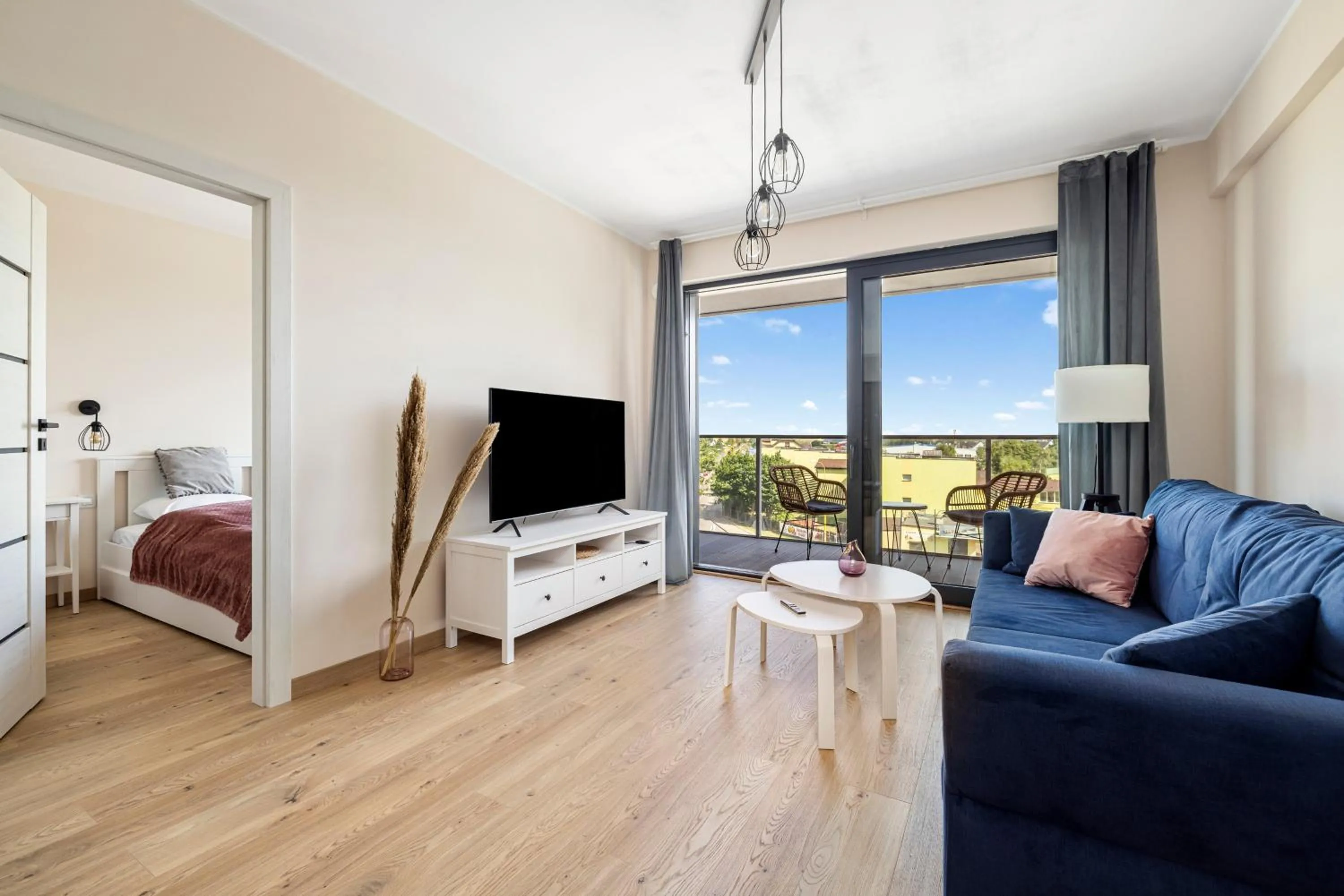 TV and multimedia, Bed in Natural Apartamenty