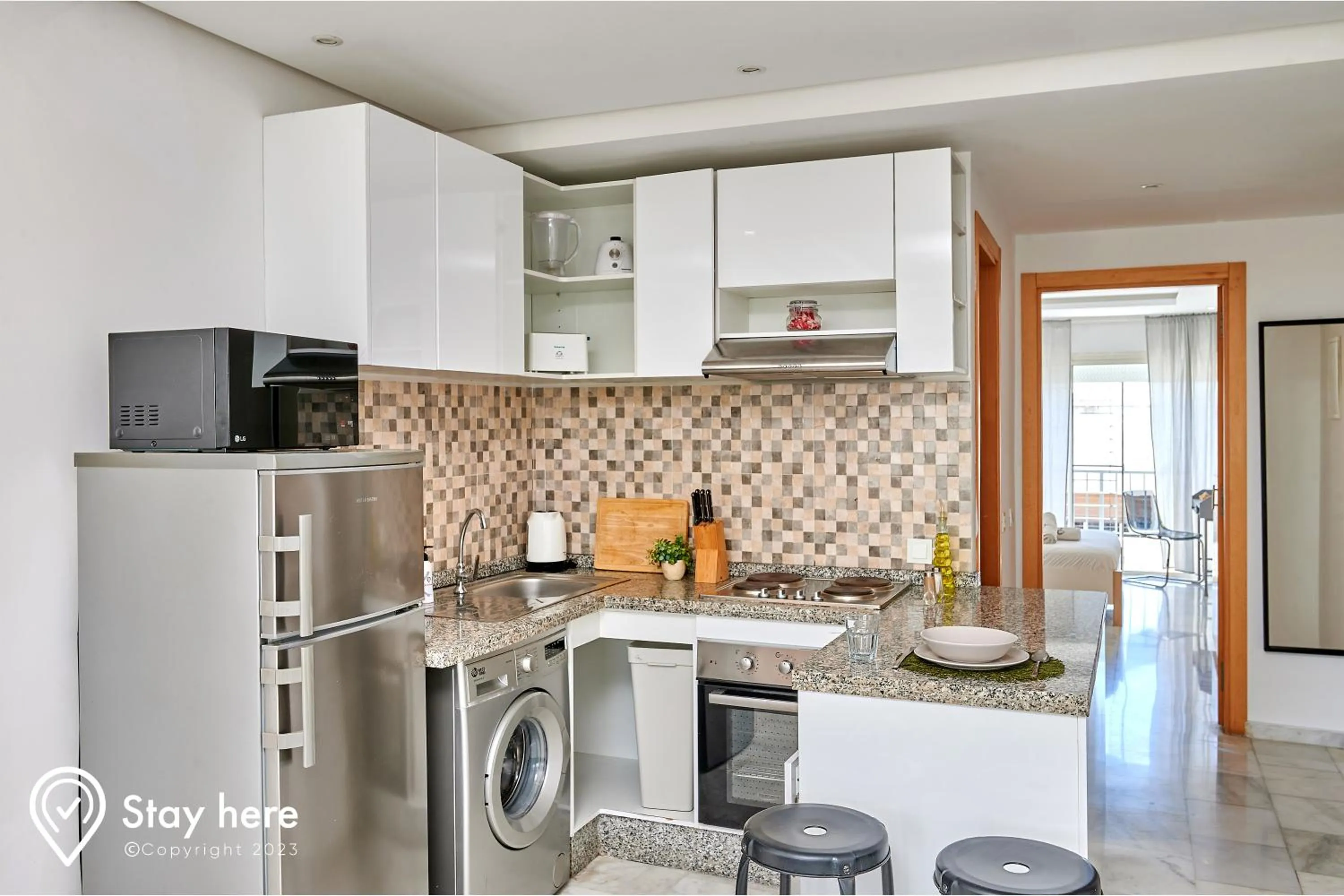 Kitchen or kitchenette in Stayhere Rabat - Agdal 1 - Comfort Residence