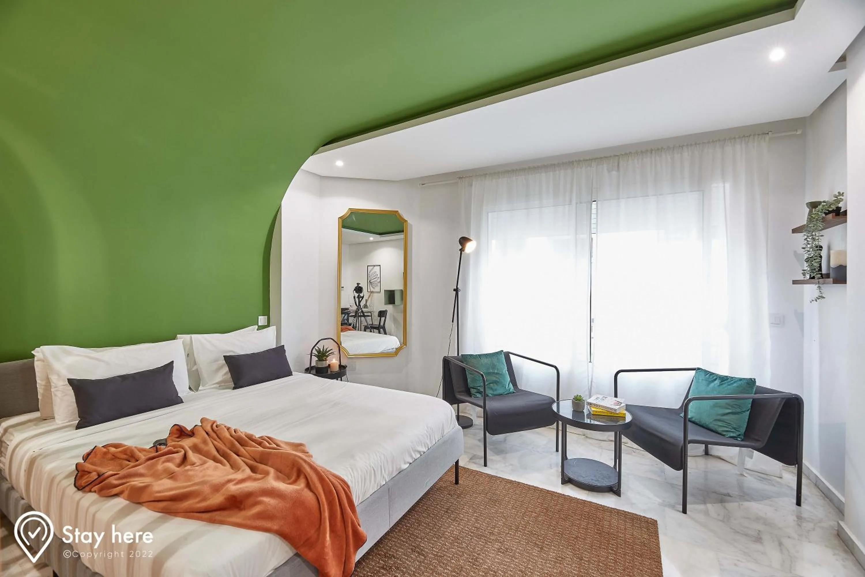 Seating area, Bed in Stayhere Rabat - Agdal 1 - Comfort Residence