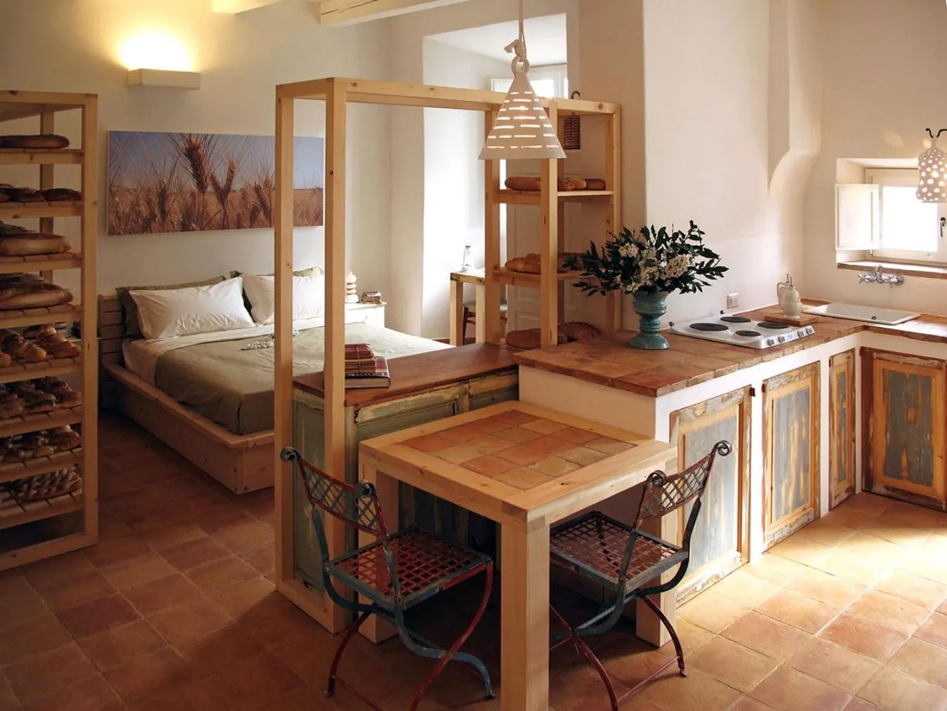 Kitchen or kitchenette, Bed in Castello di Granarola Relais - Adults Friendly -