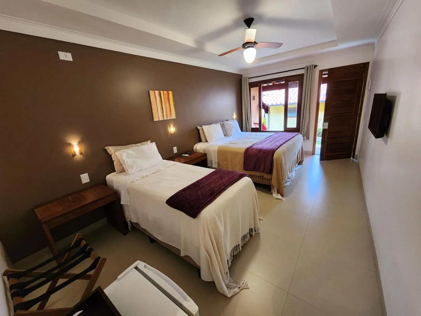 Bed in Pousada Camarás