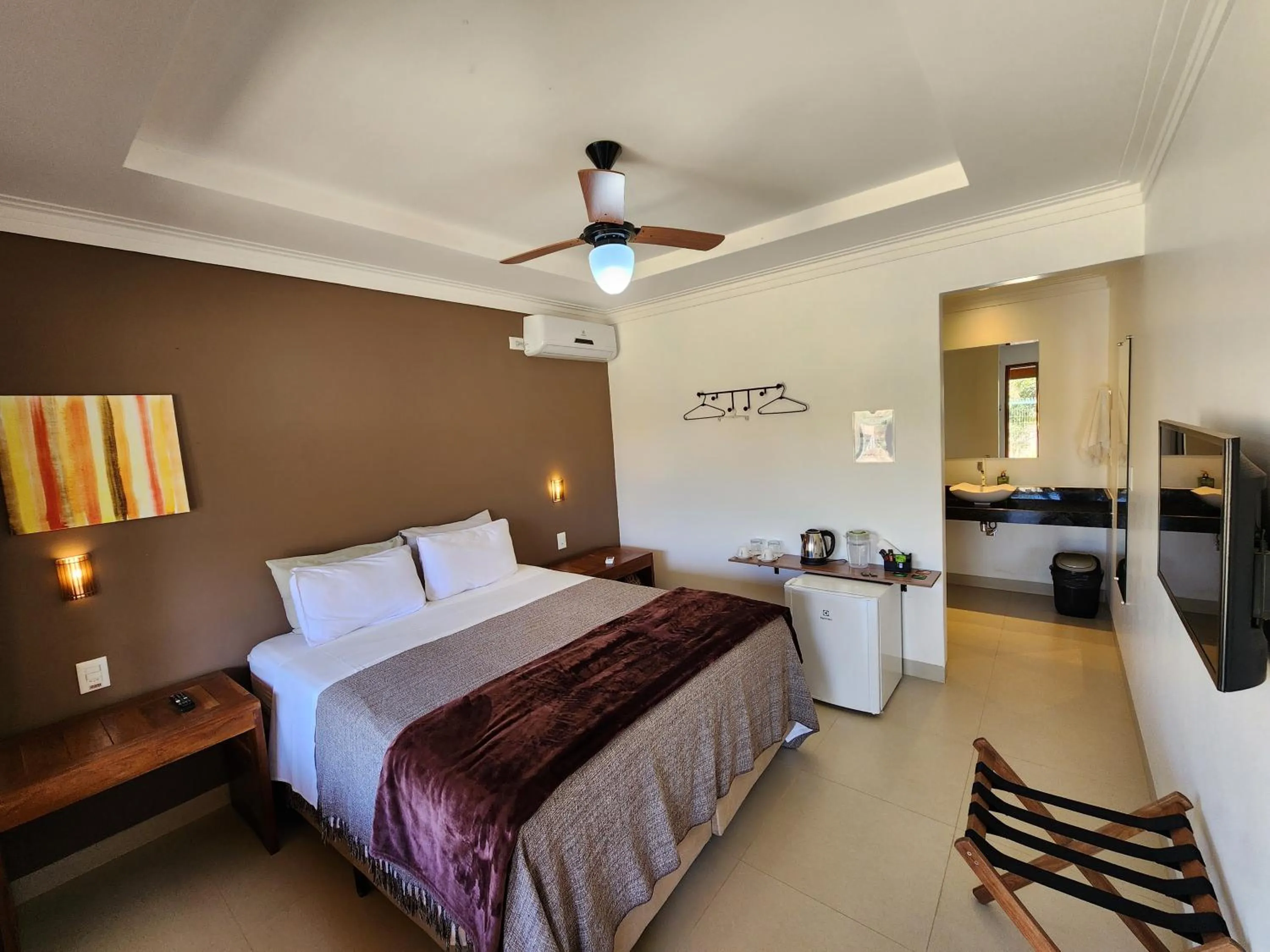 Bed in Pousada Camarás