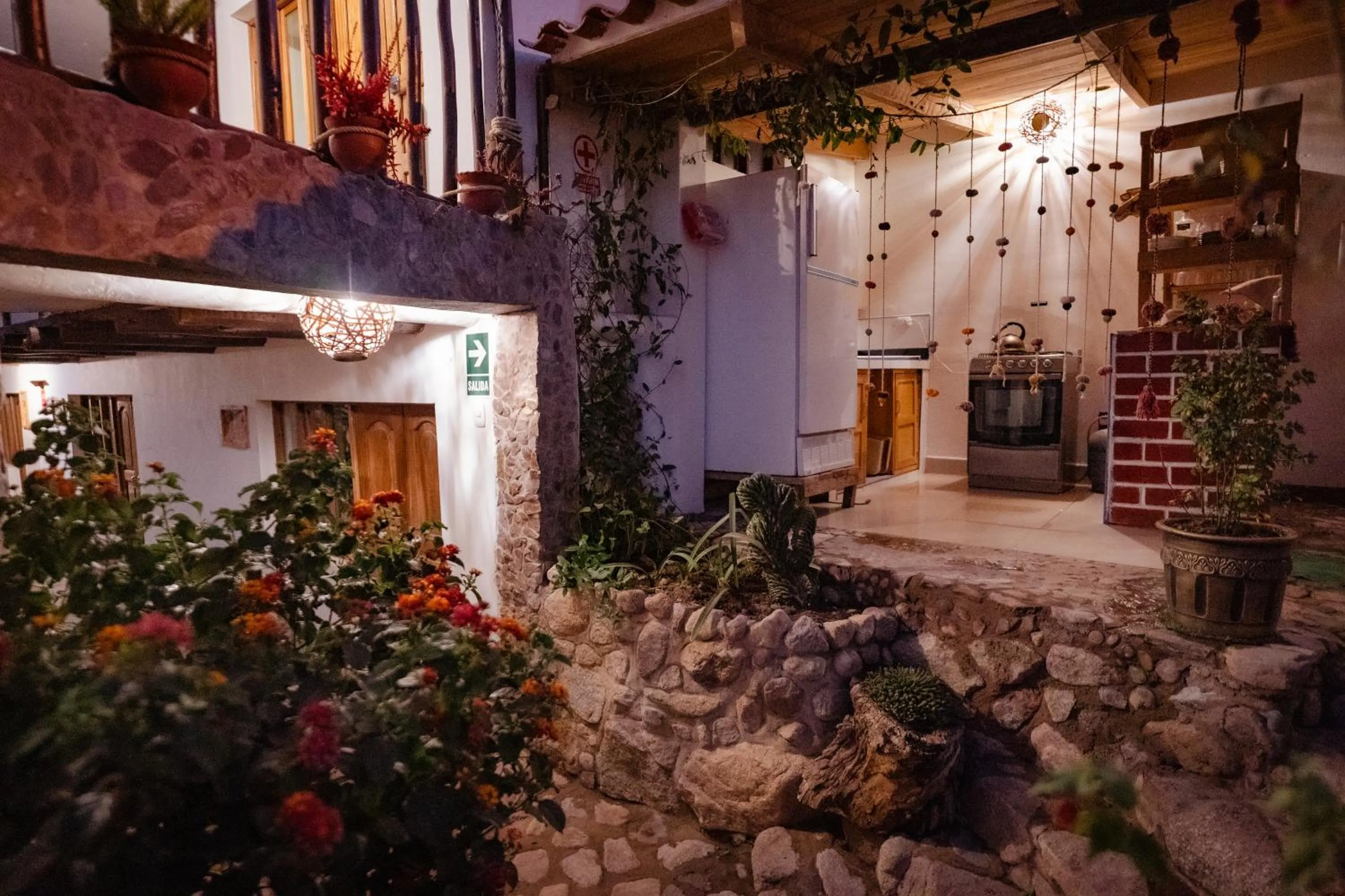Patio in MAMA GREEN HOSTAL - Eco Andean Experience and Permaculture Farm - Vegetarian Breakfast