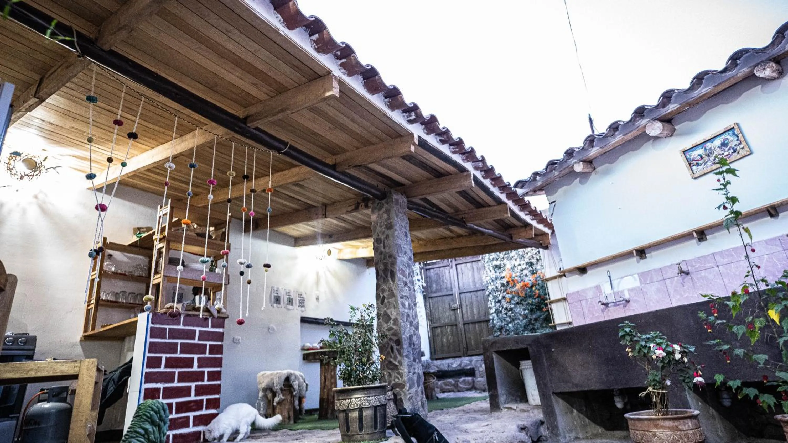 Lounge or bar in MAMA GREEN HOSTAL - Eco Andean Experience and Permaculture Farm - Vegetarian Breakfast