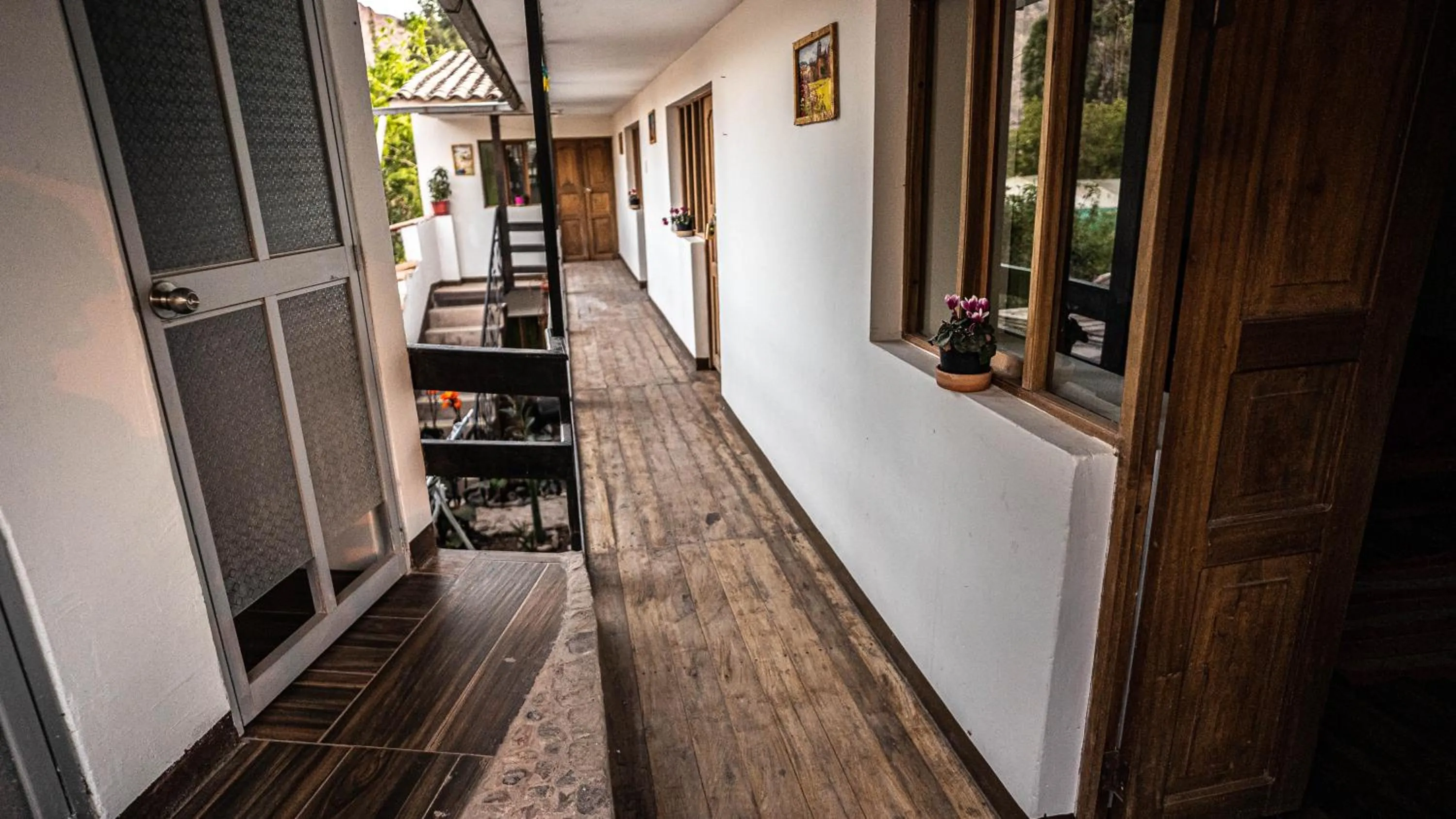 Balcony/Terrace in MAMA GREEN HOSTAL - Eco Andean Experience and Permaculture Farm - Vegetarian Breakfast