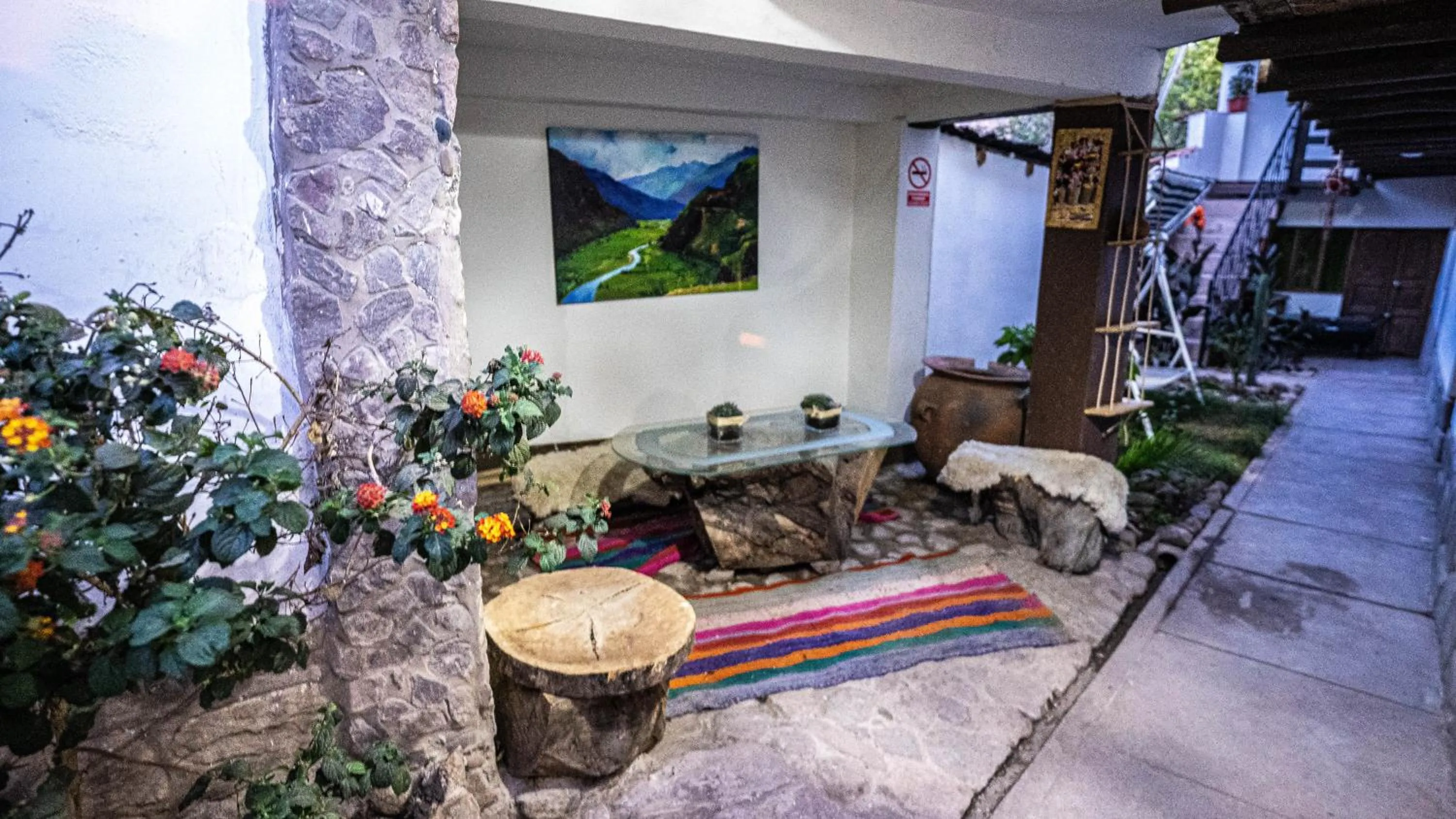 Patio in MAMA GREEN HOSTAL - Eco Andean Experience and Permaculture Farm - Vegetarian Breakfast