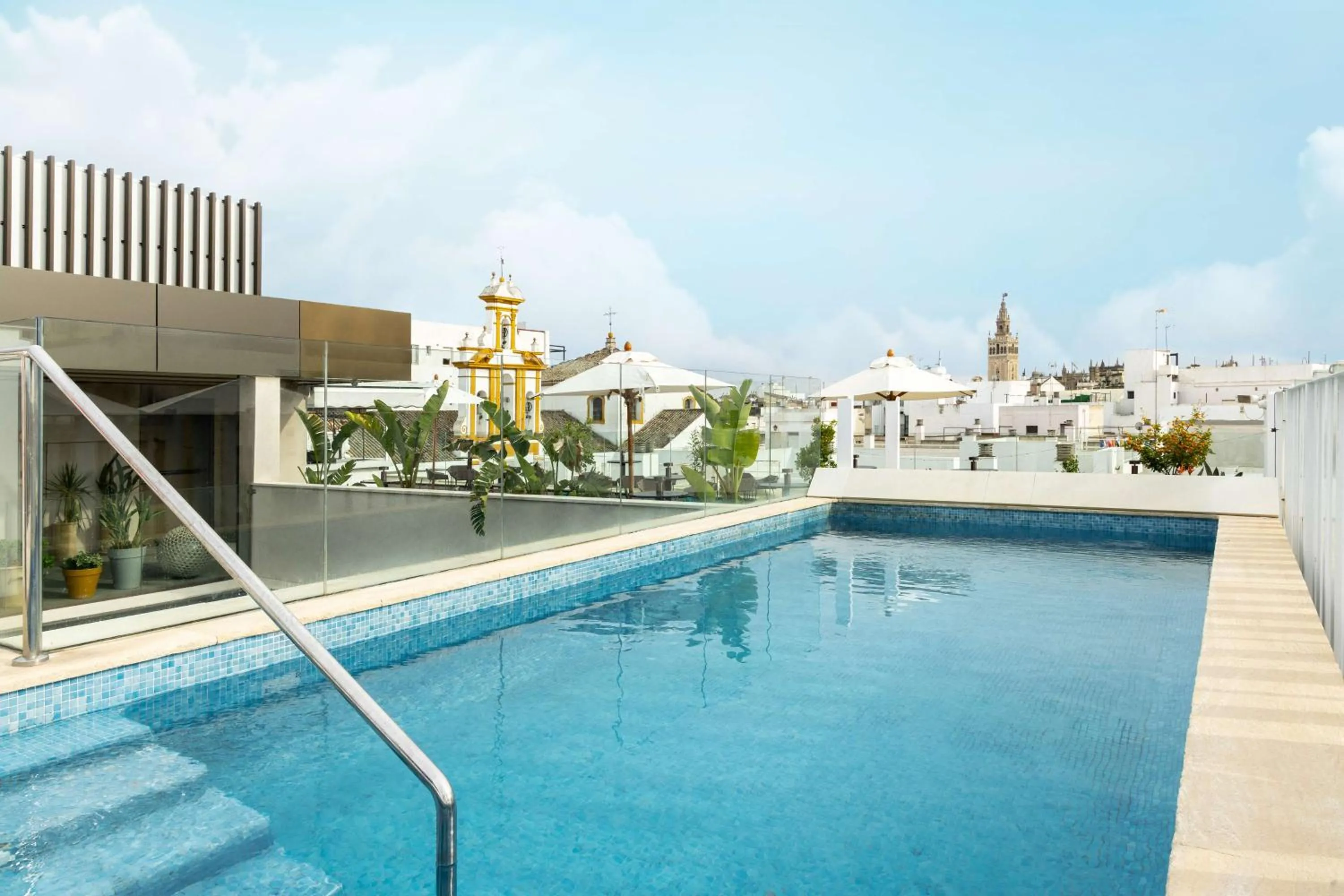 Pool view in Radisson Collection Hotel, Magdalena Plaza Sevilla