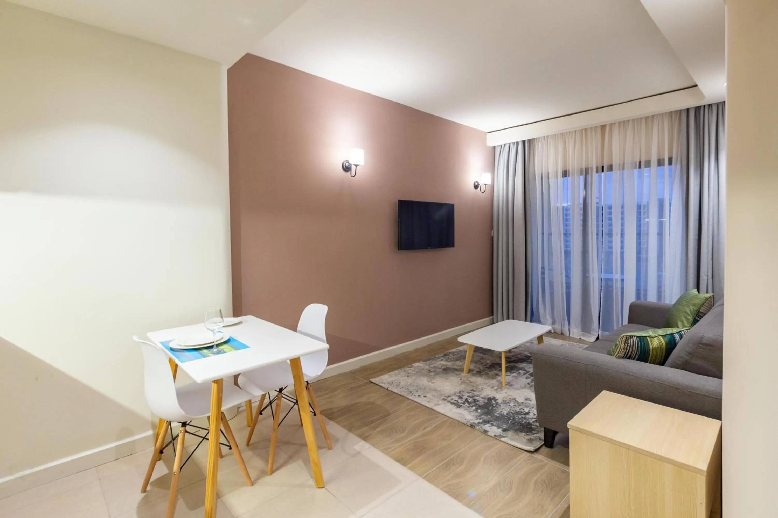 Living room in Kozi Suites Nairobi Airport