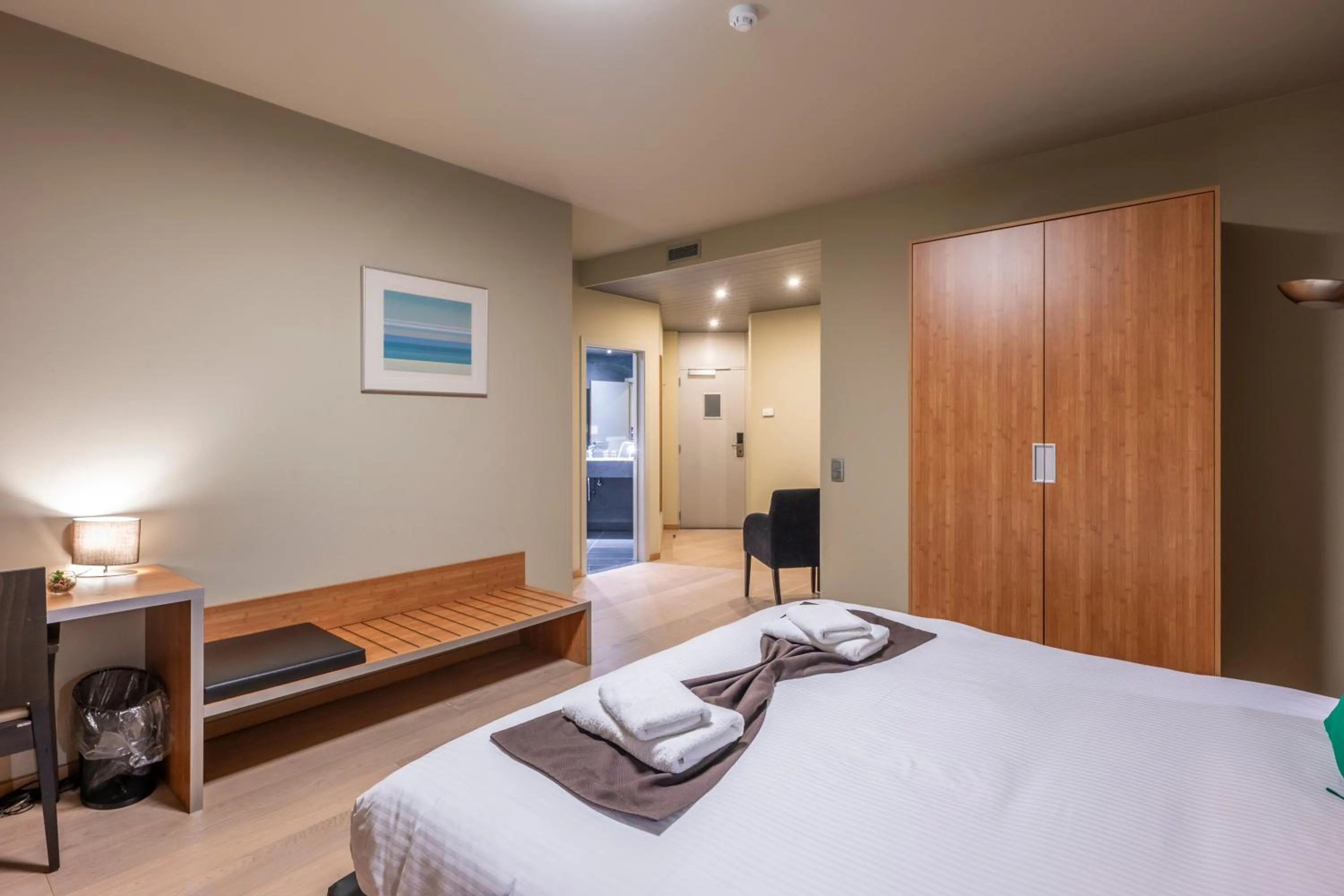 Bed in Hotel Falko
