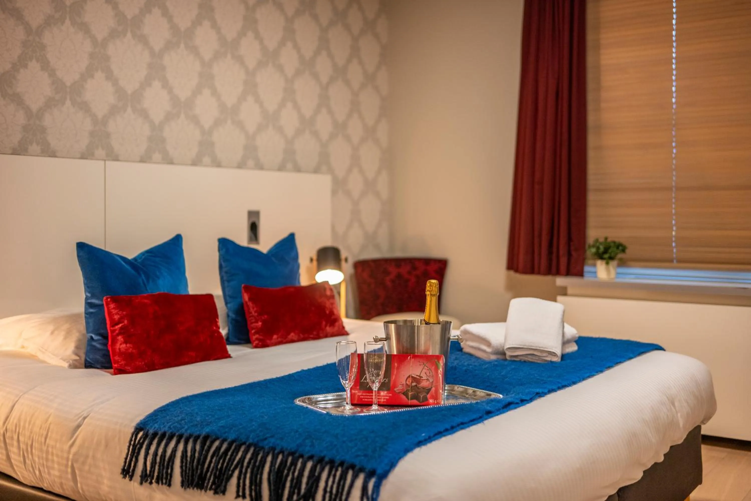 Bed in Hotel Falko