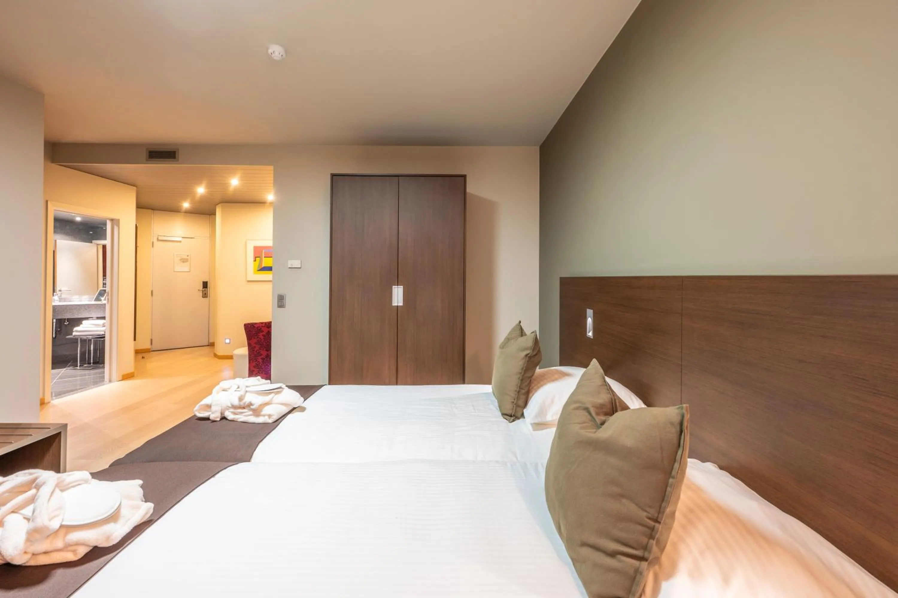 Bed in Hotel Falko