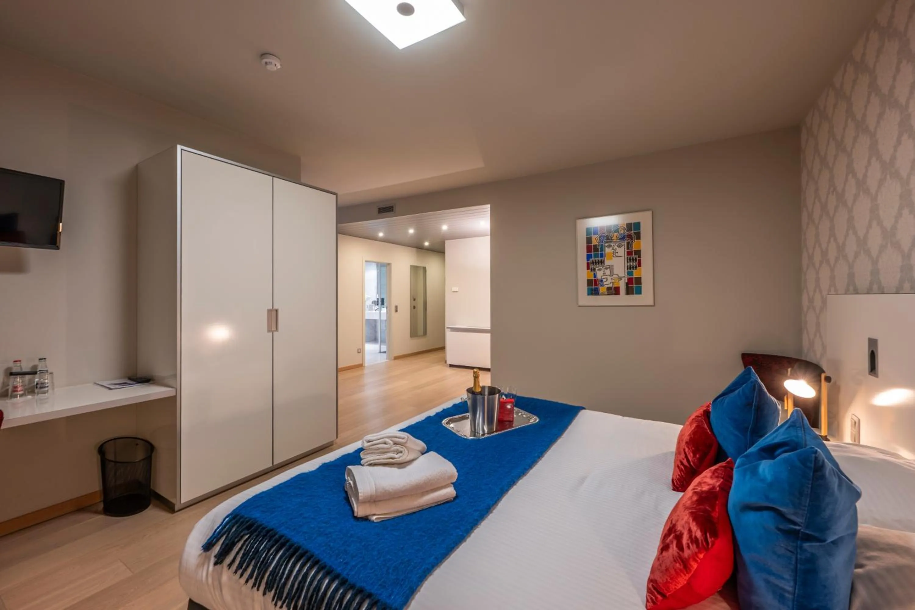 Bed in Hotel Falko