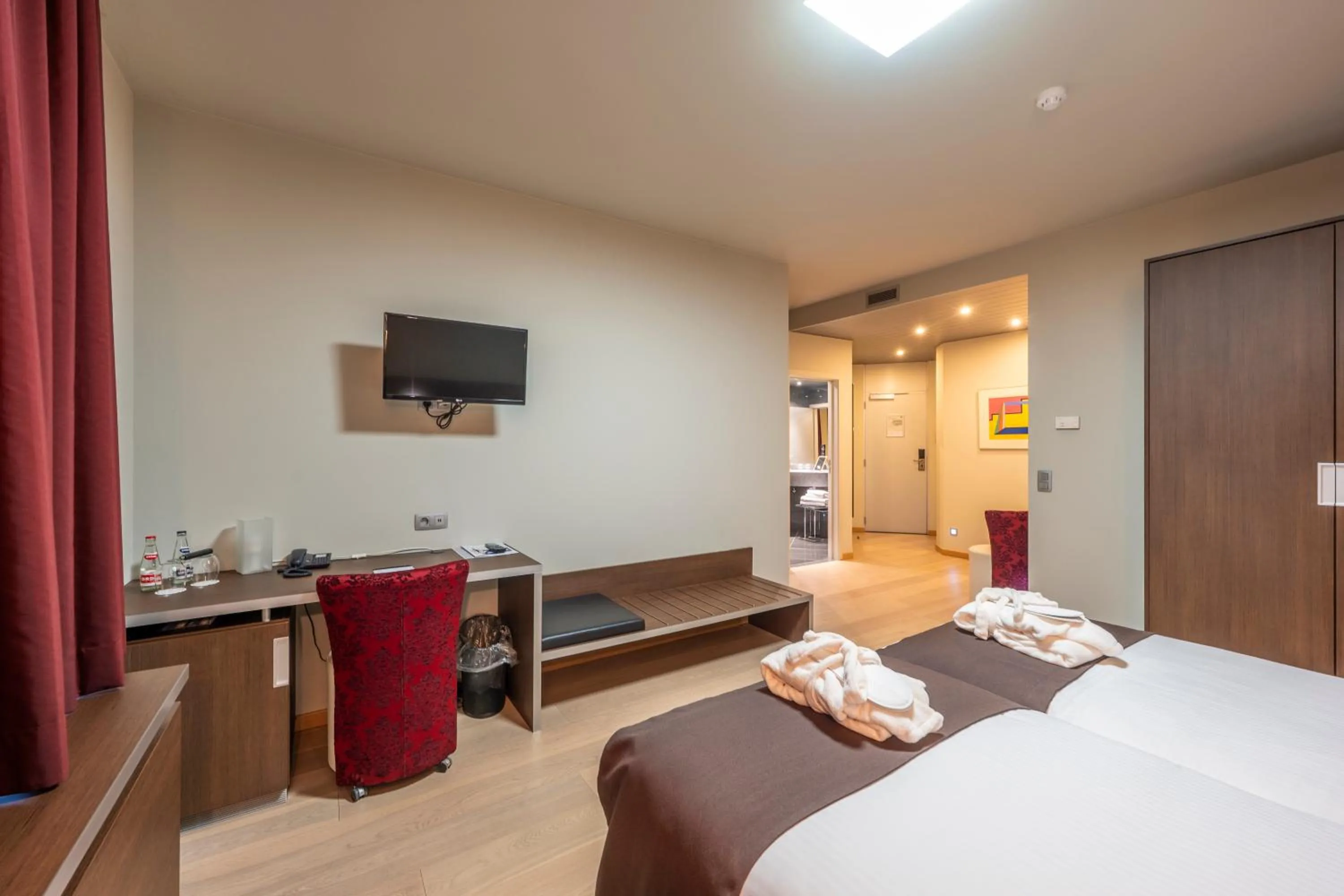 Bed in Hotel Falko