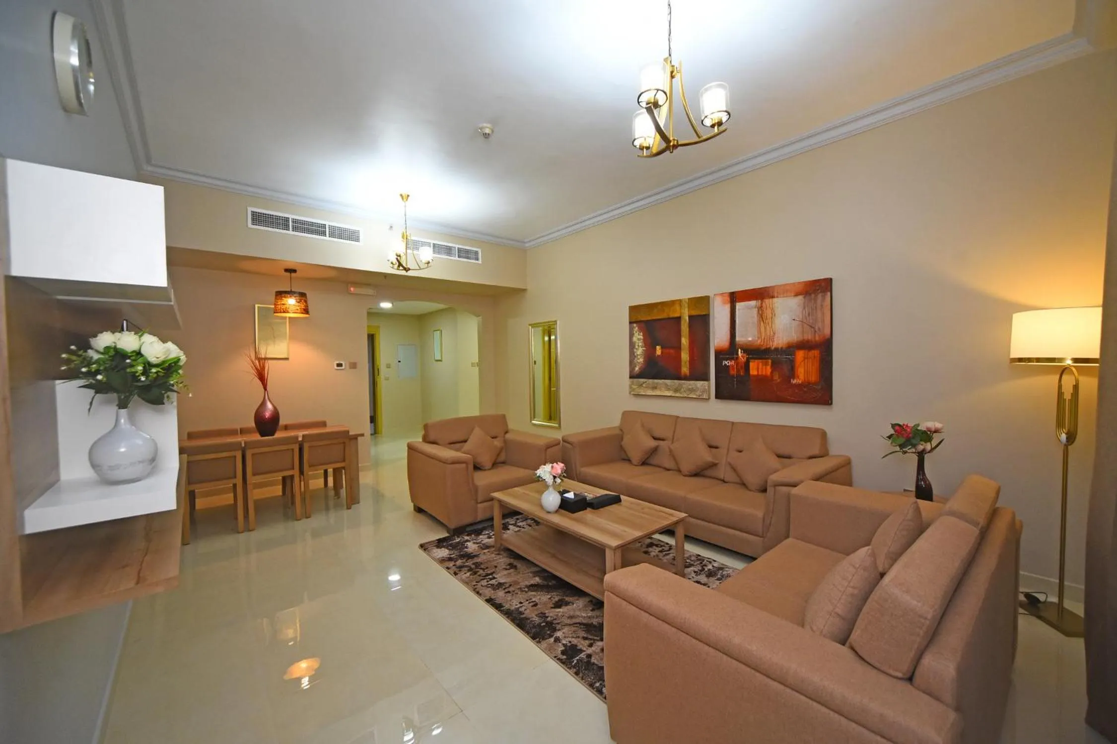 Living room in Emirates Stars Hotel Apartments Dubai