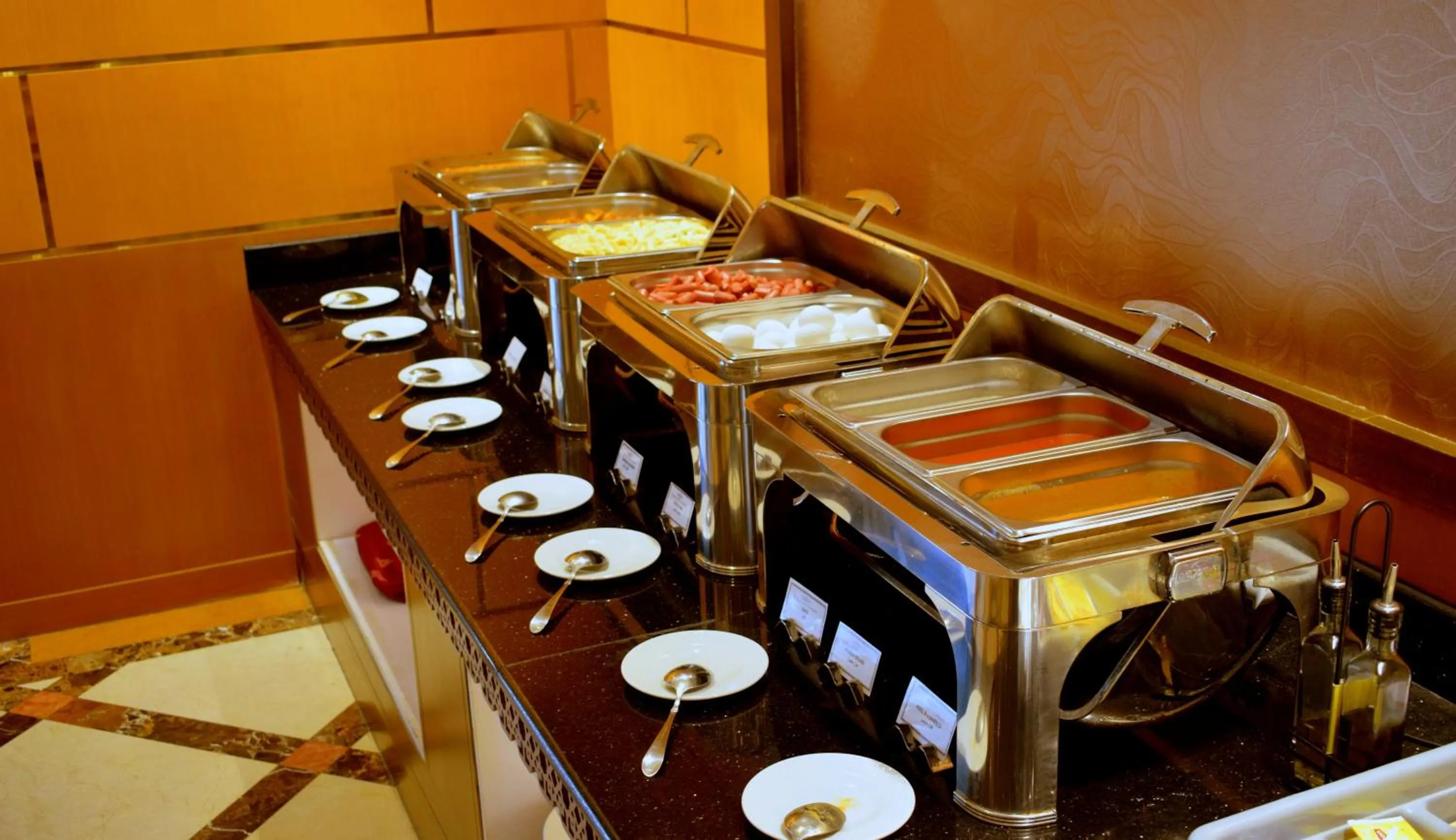 Buffet breakfast in Emirates Stars Hotel Apartments Dubai