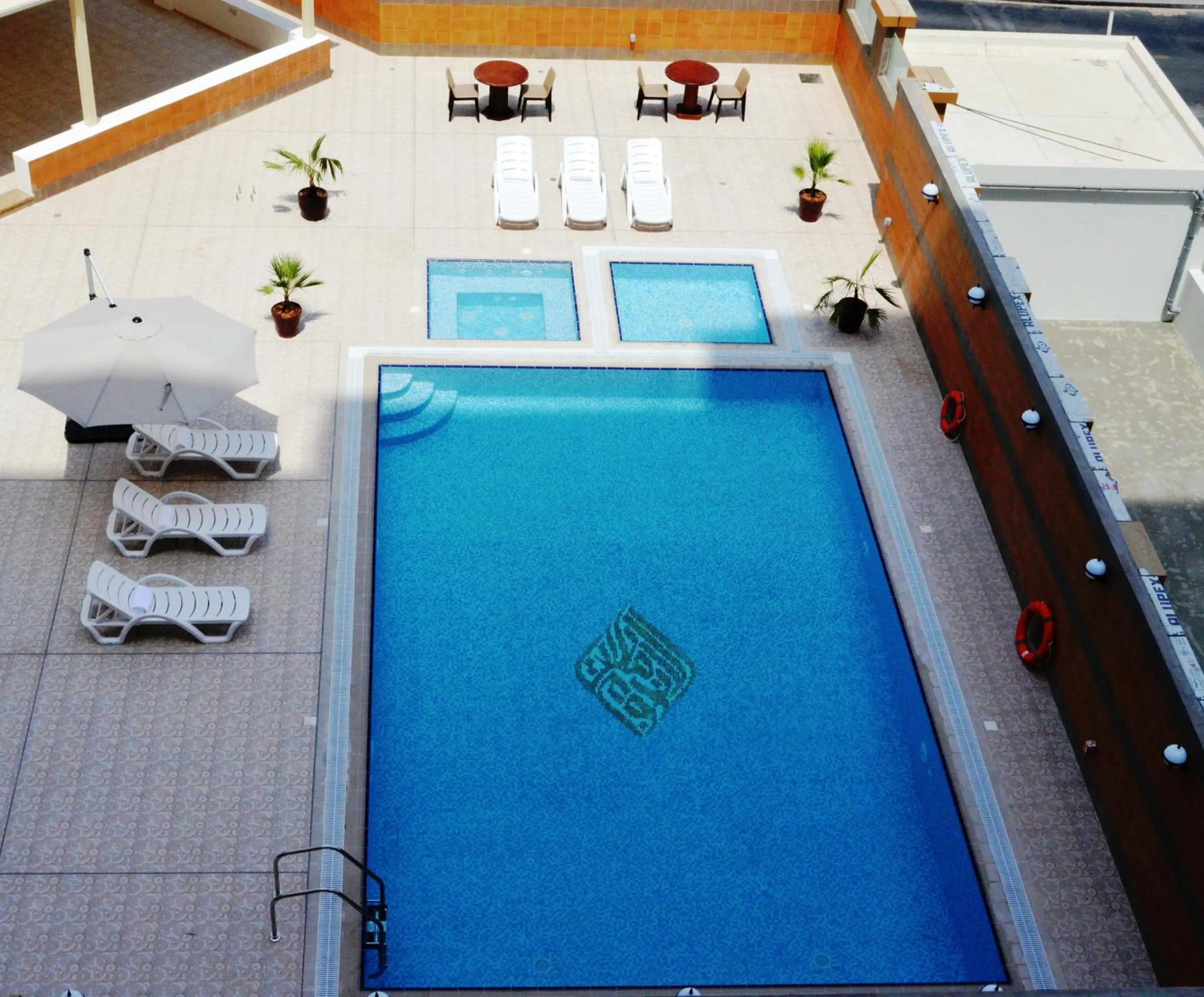 Pool view in Emirates Stars Hotel Apartments Dubai