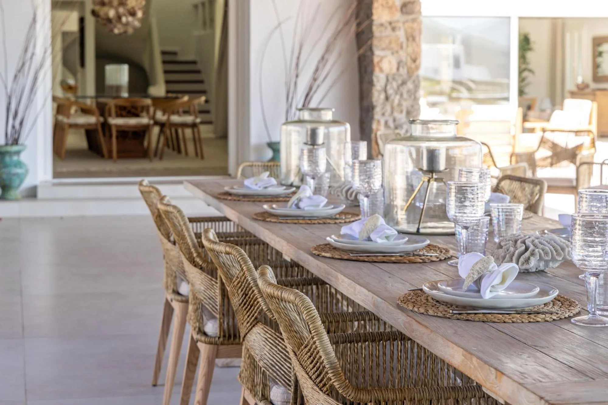 Seating area in Mykonos Panormos Villas
