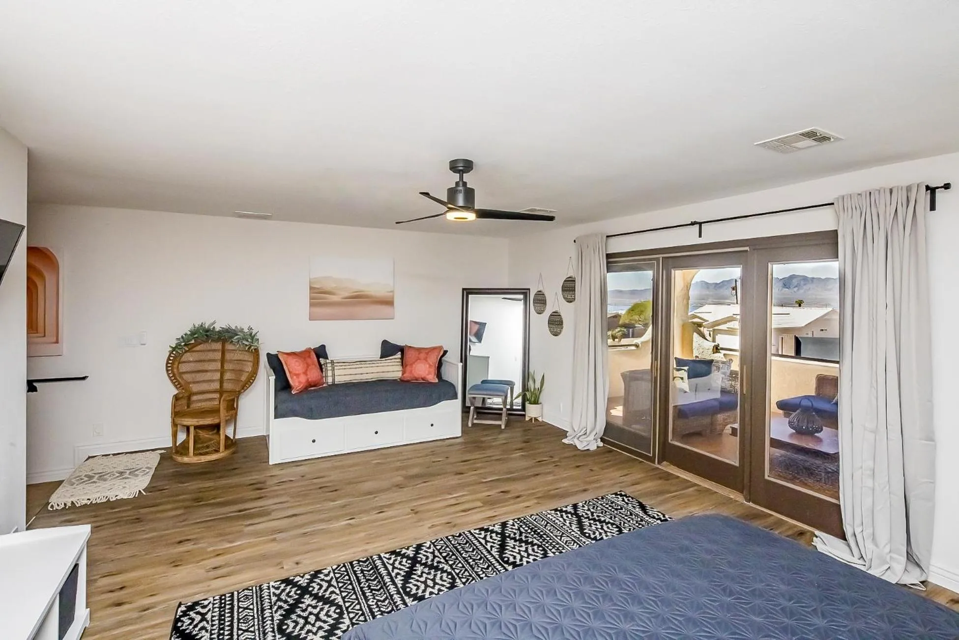 Bed in Trendy Desert Getaway Pool, Spa, Game Room