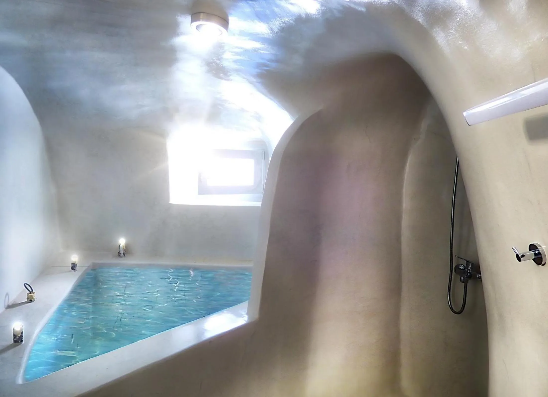 Shower in Golden Stone Santorini Suites