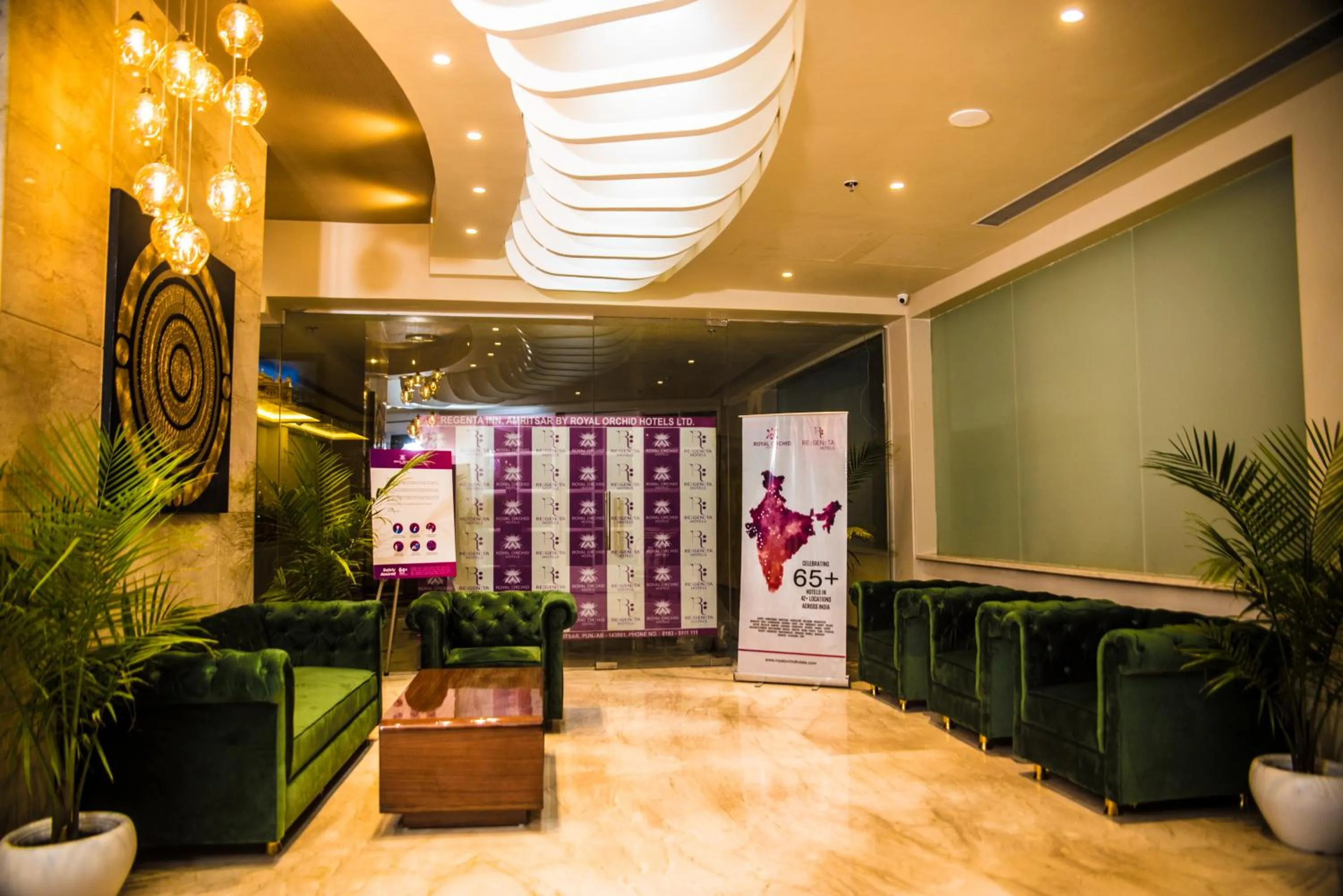 Lobby or reception in Regenta Inn Amristar Airport Road by Royal Orchid Hotels Limited