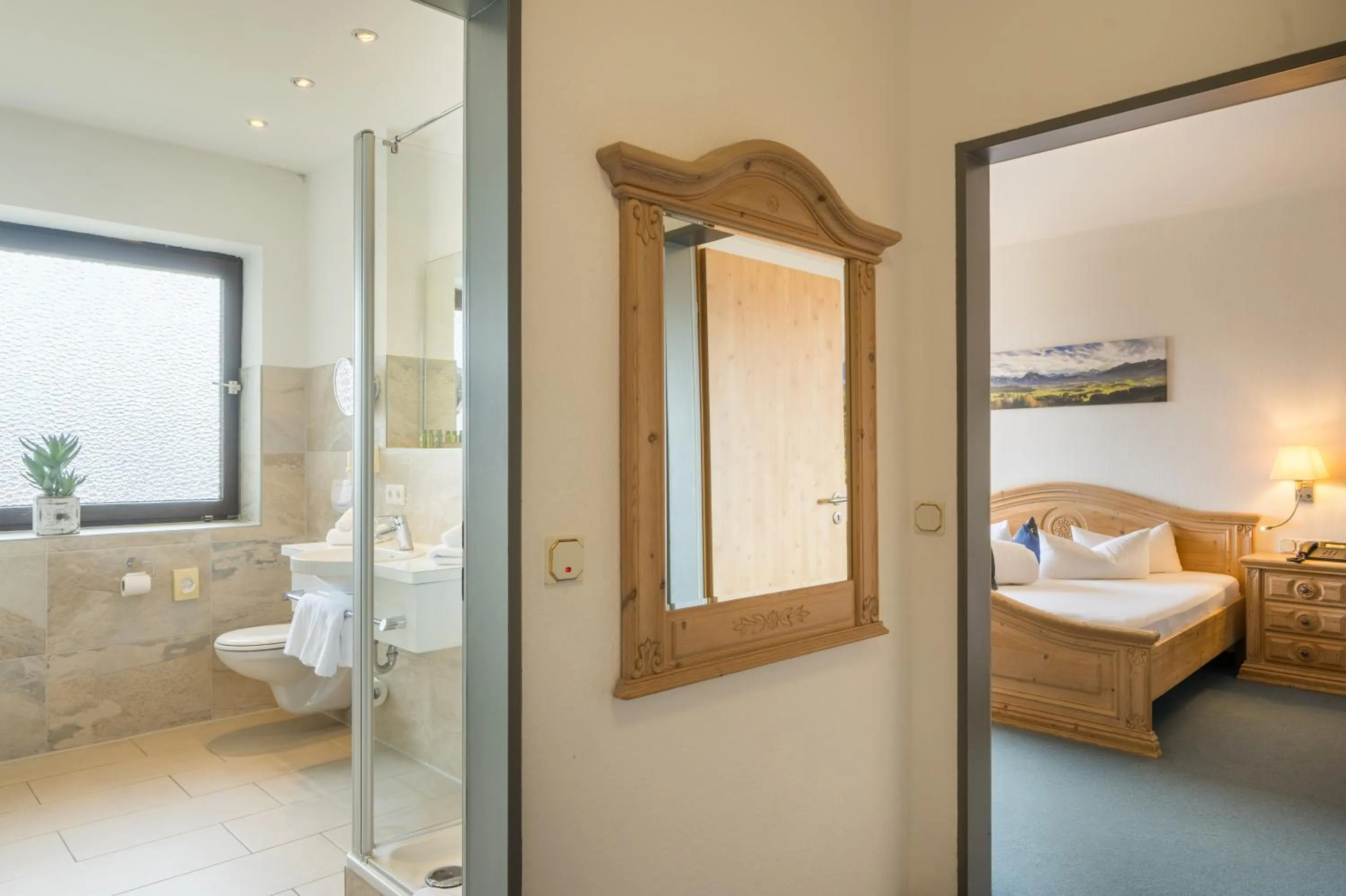 Bed in Landhotel Gockelwirt