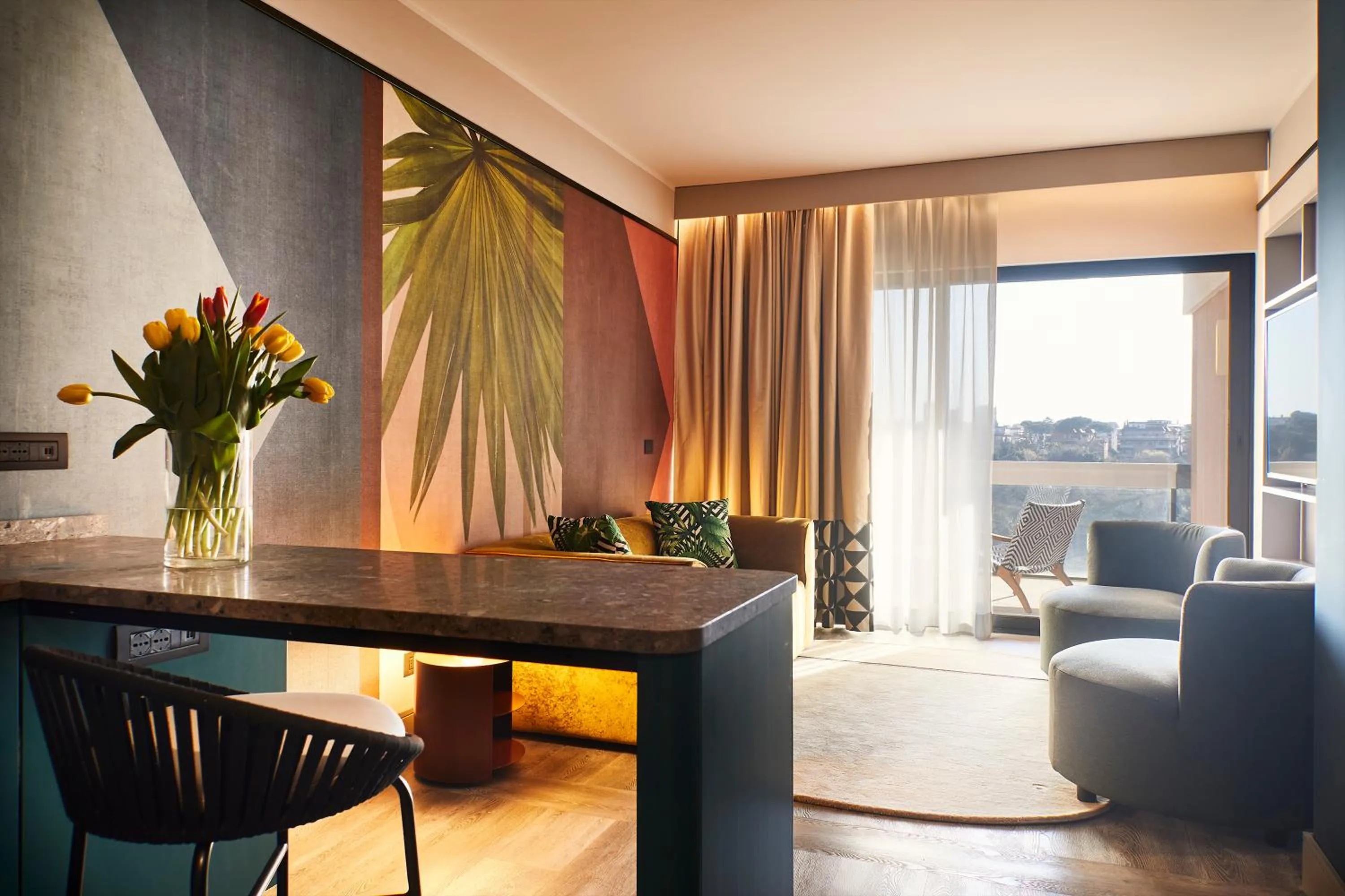 Seating area in Hotel Villa Pamphili Roma