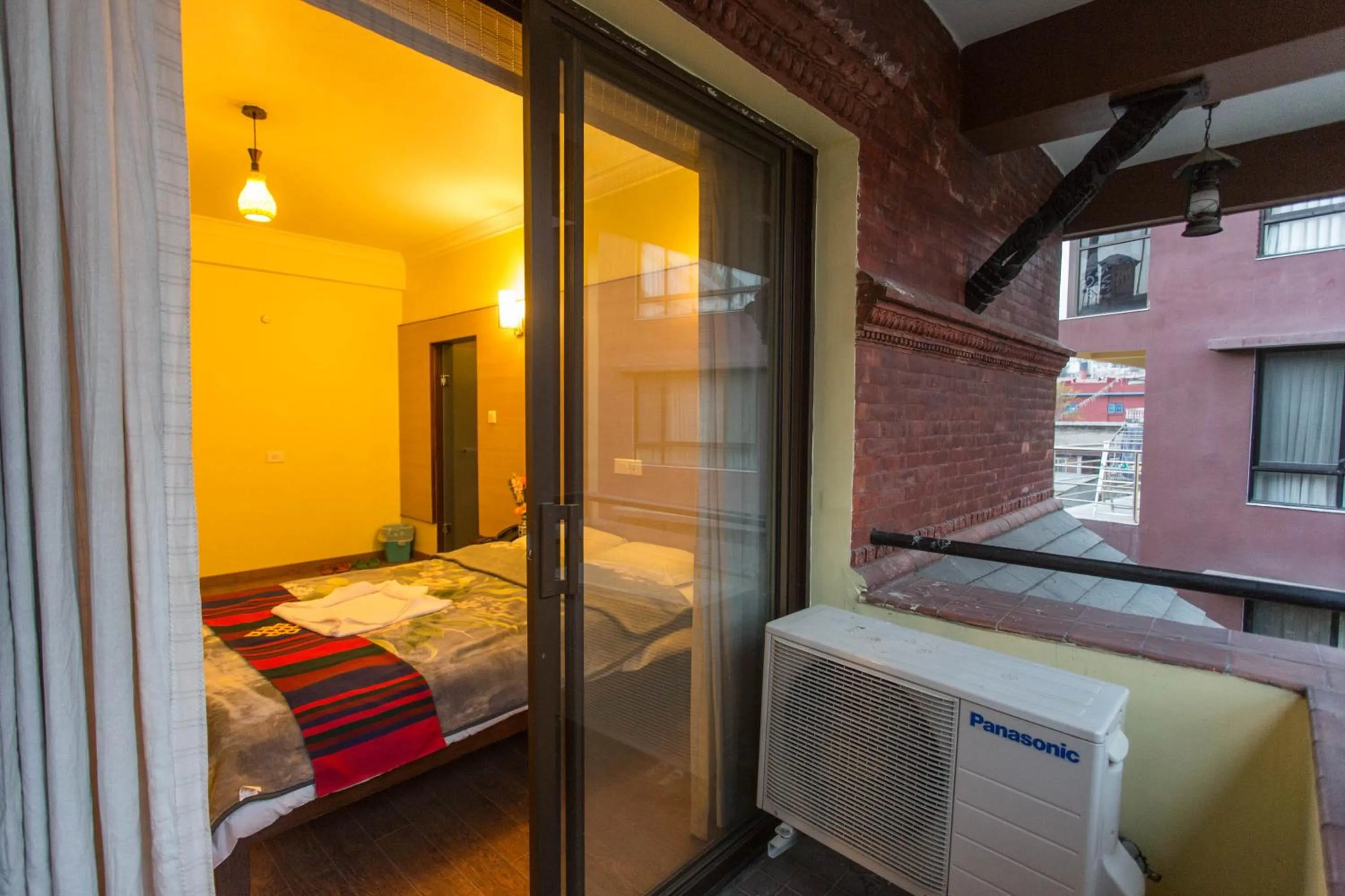 Balcony/Terrace, Bed in Hotel Siddhi Manakamana