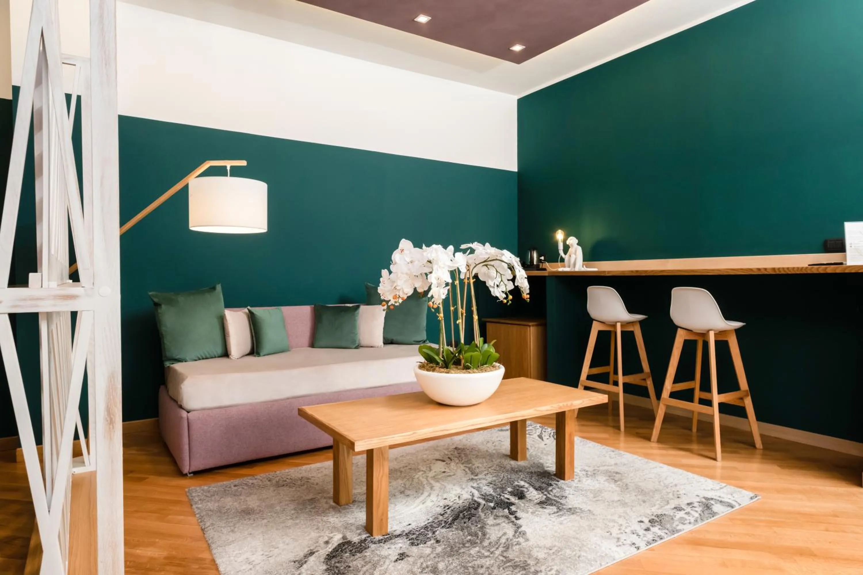 Seating area in Villa Rufo