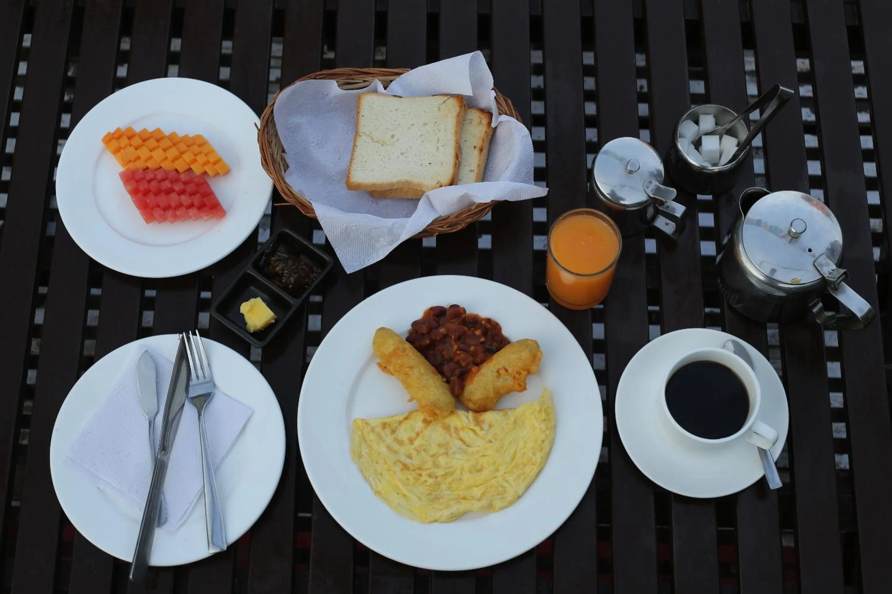 Food and drinks in Shangrila Boutique Hotel