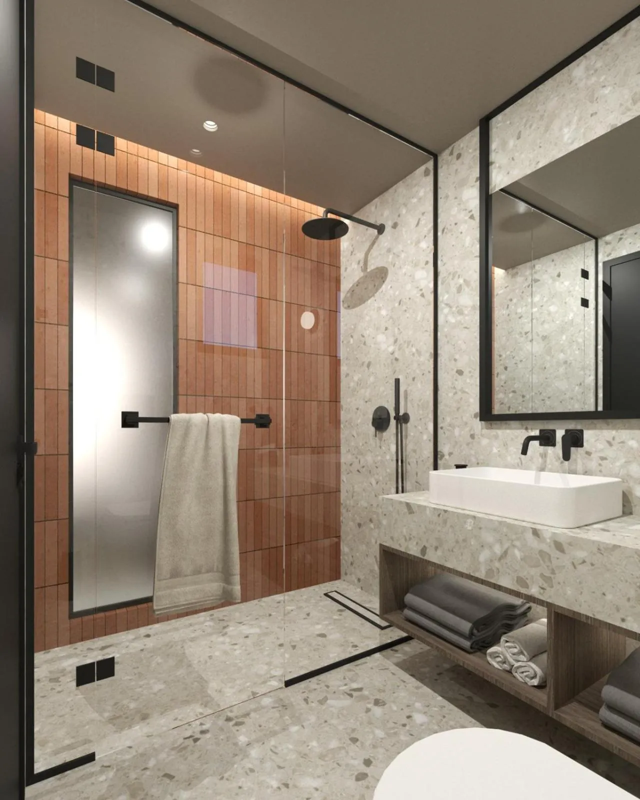 Shower in Scarabeo Suites & Villas Parga