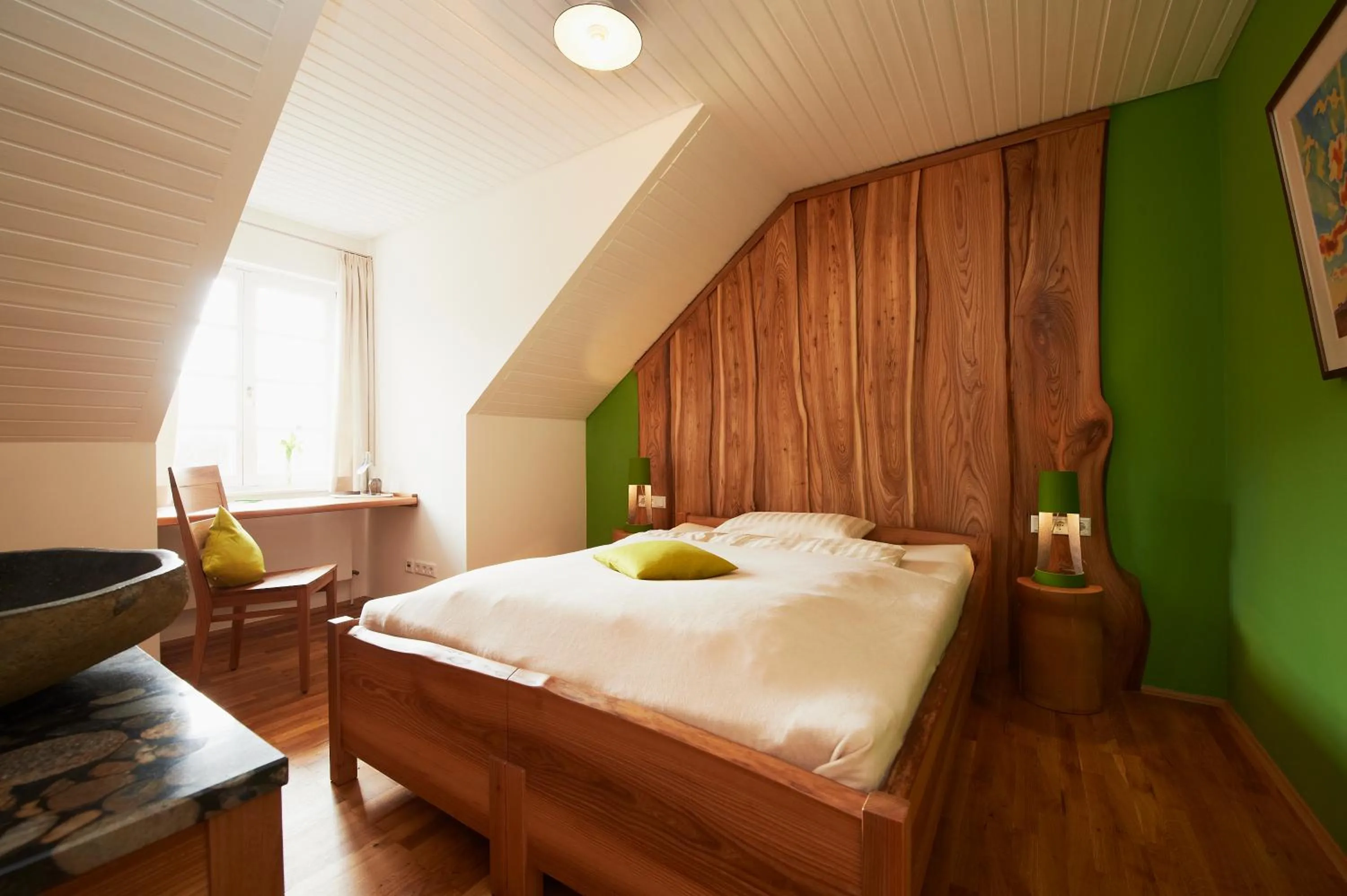 Photo of the whole room, Bed in LindenGut Bio Hotel & Bio Herberge
