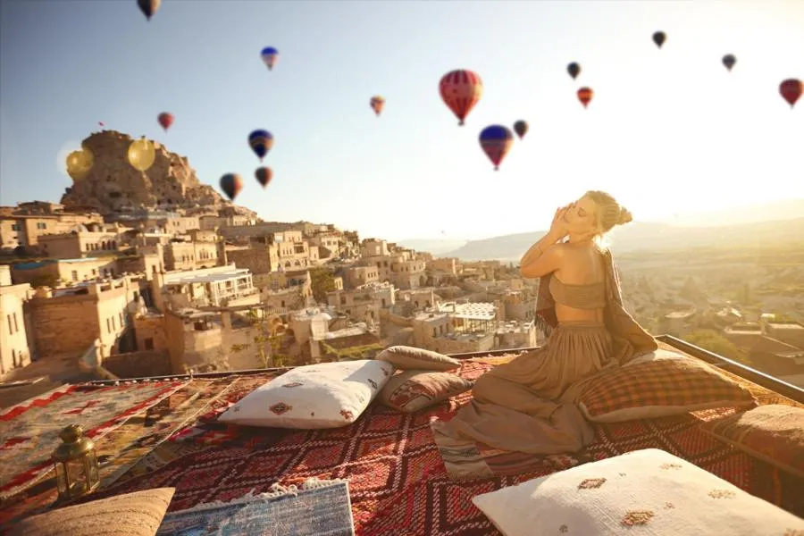 Balcony/Terrace in Mak's Cave House