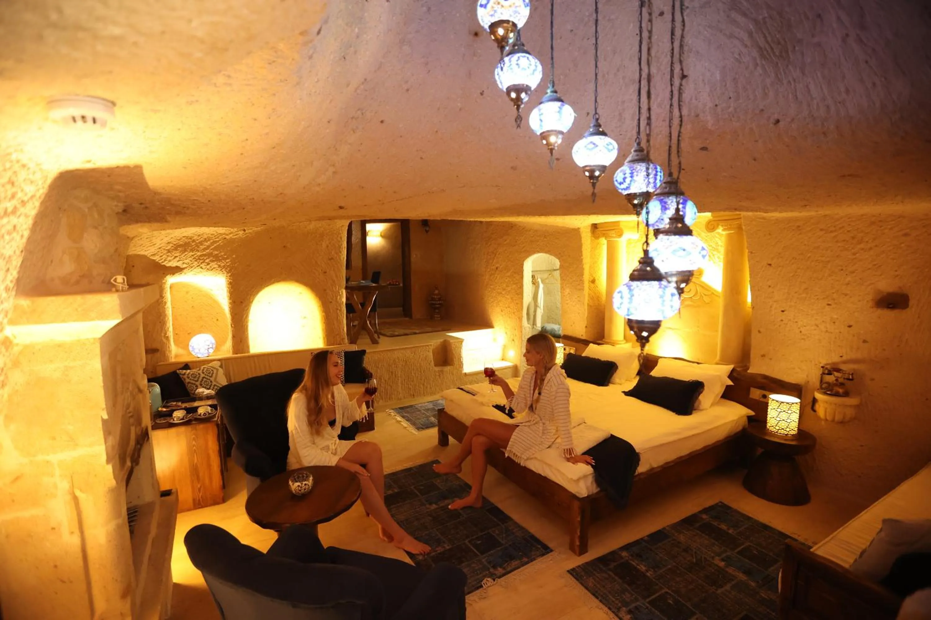 Seating area in Mak's Cave House