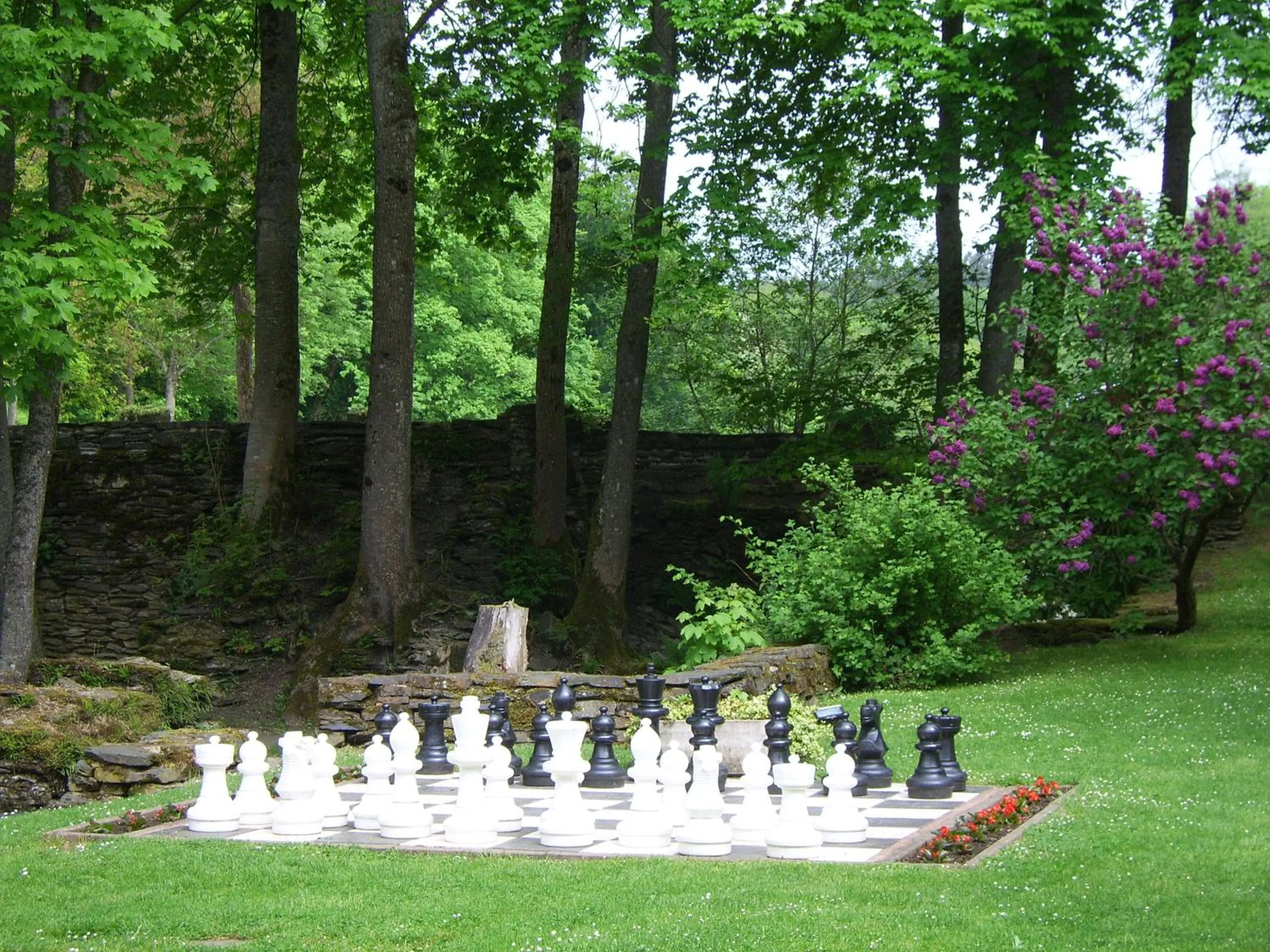 Garden in Hôtel Les Ardillières du Pont d'Oye