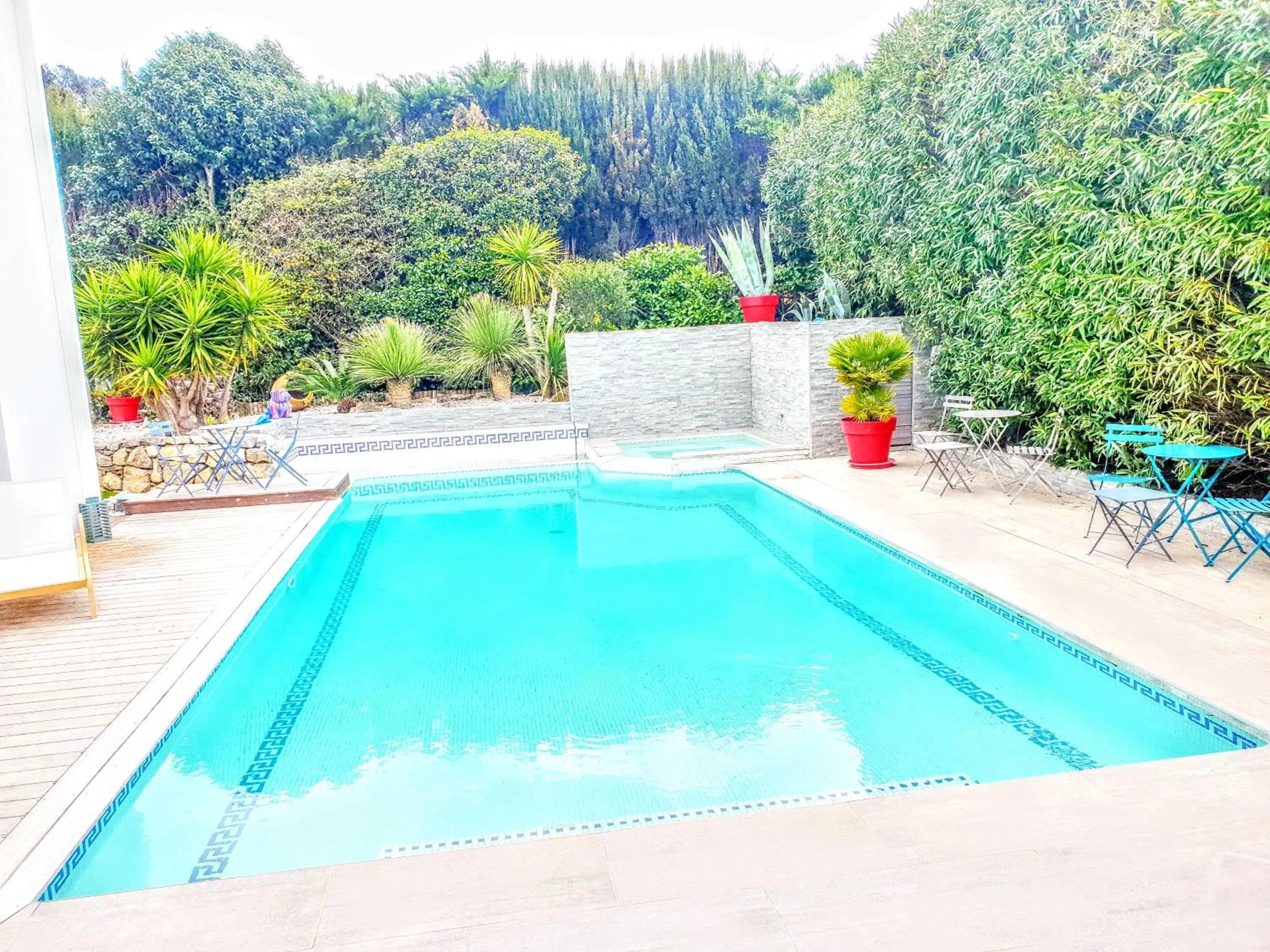 Pool view in La Villa Blanche