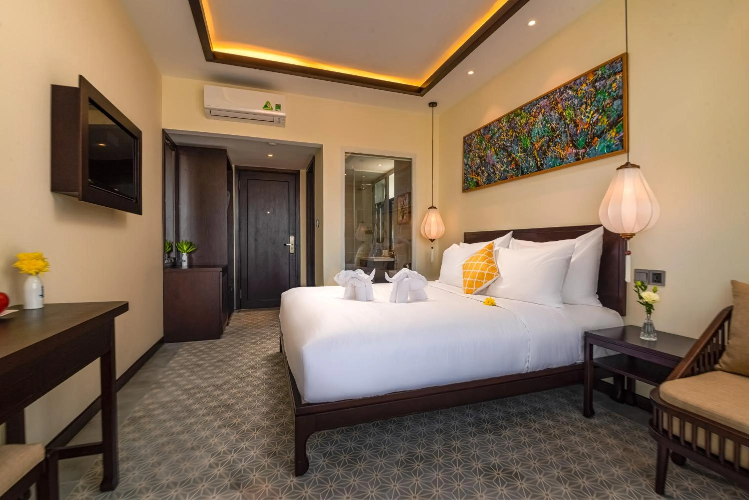 Bedroom, Bed in Hoi An Merrily De Art Hotel