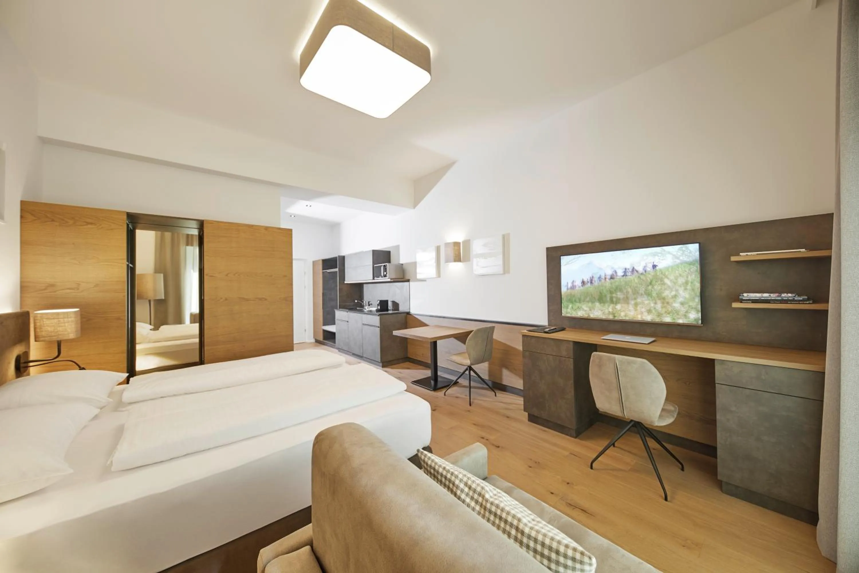 Photo of the whole room, Bed in Hotel Gösser Bräu