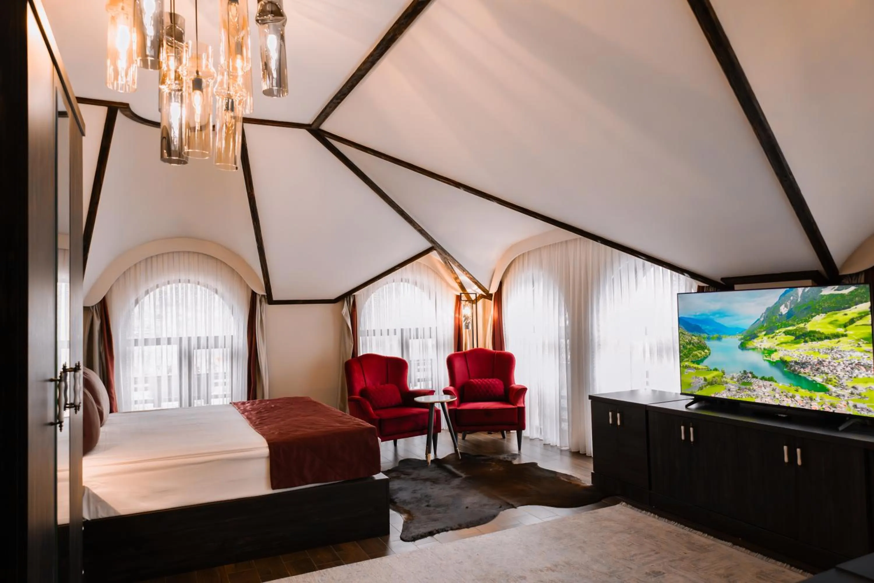 Property building, Bed in Quba Vadi Chalet Hotel