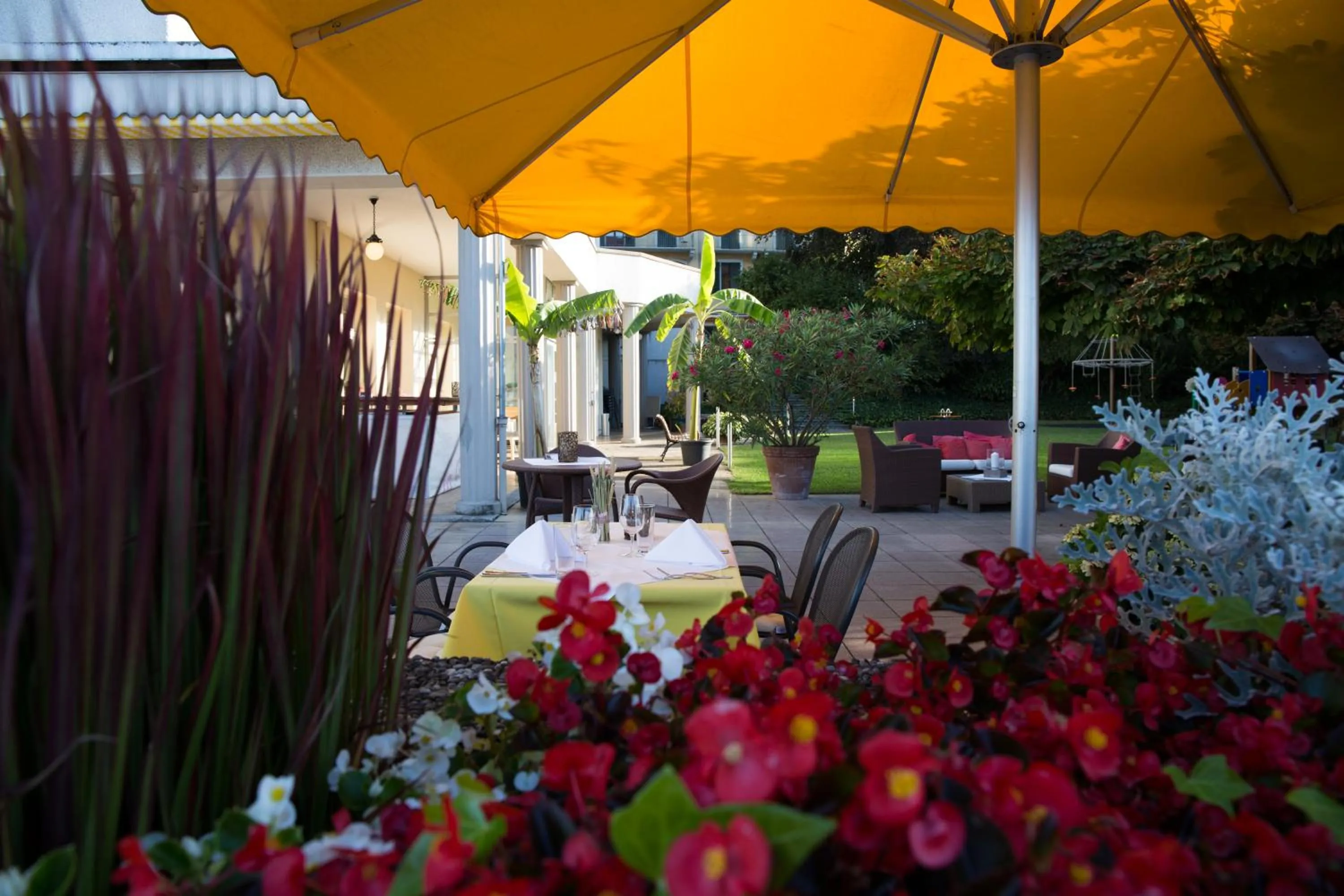 Garden in Hotel Restaurant Bellevue au Lac