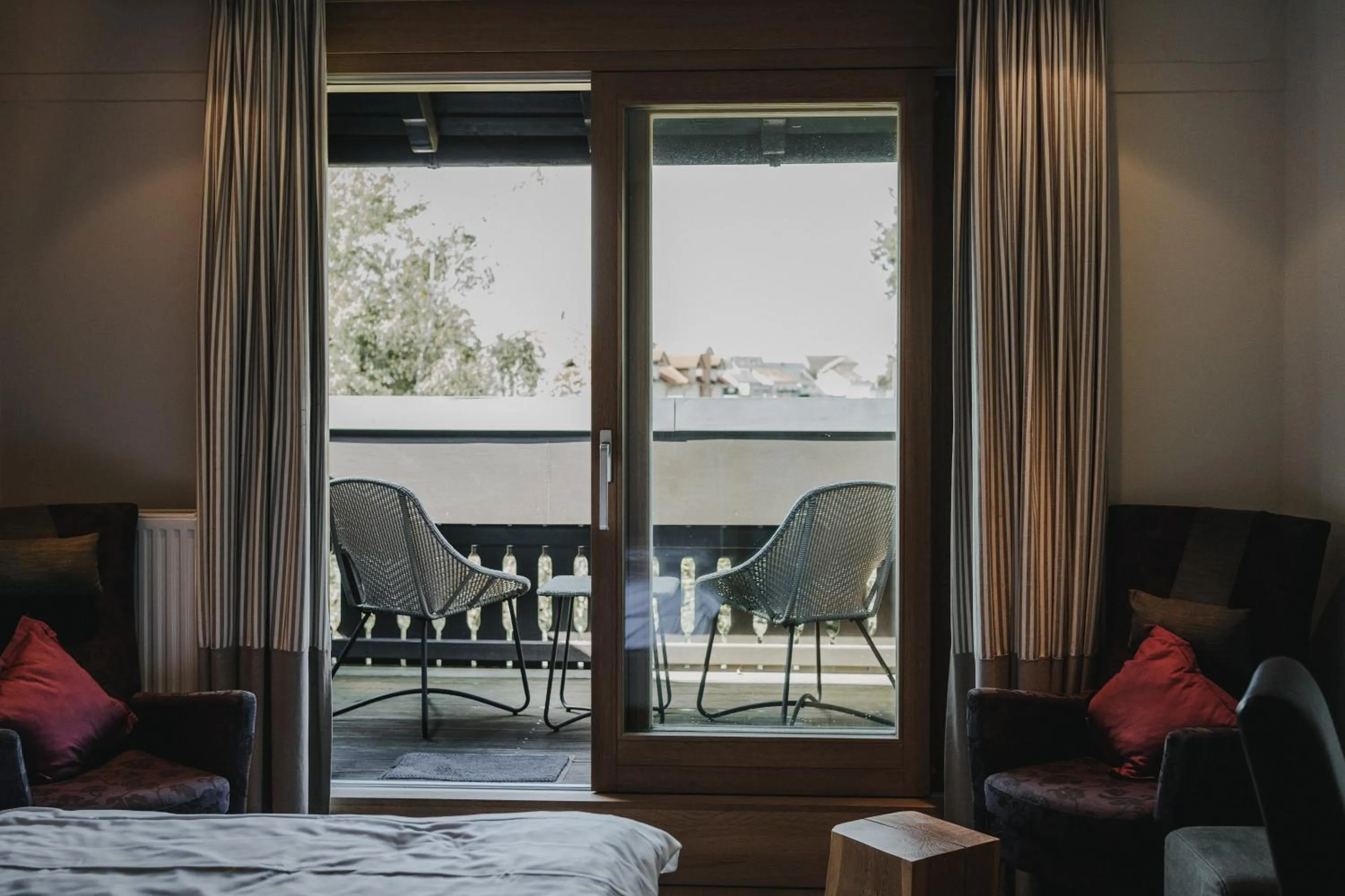 View (from property/room), Bed in Buchnas Landhotel Saarschleife