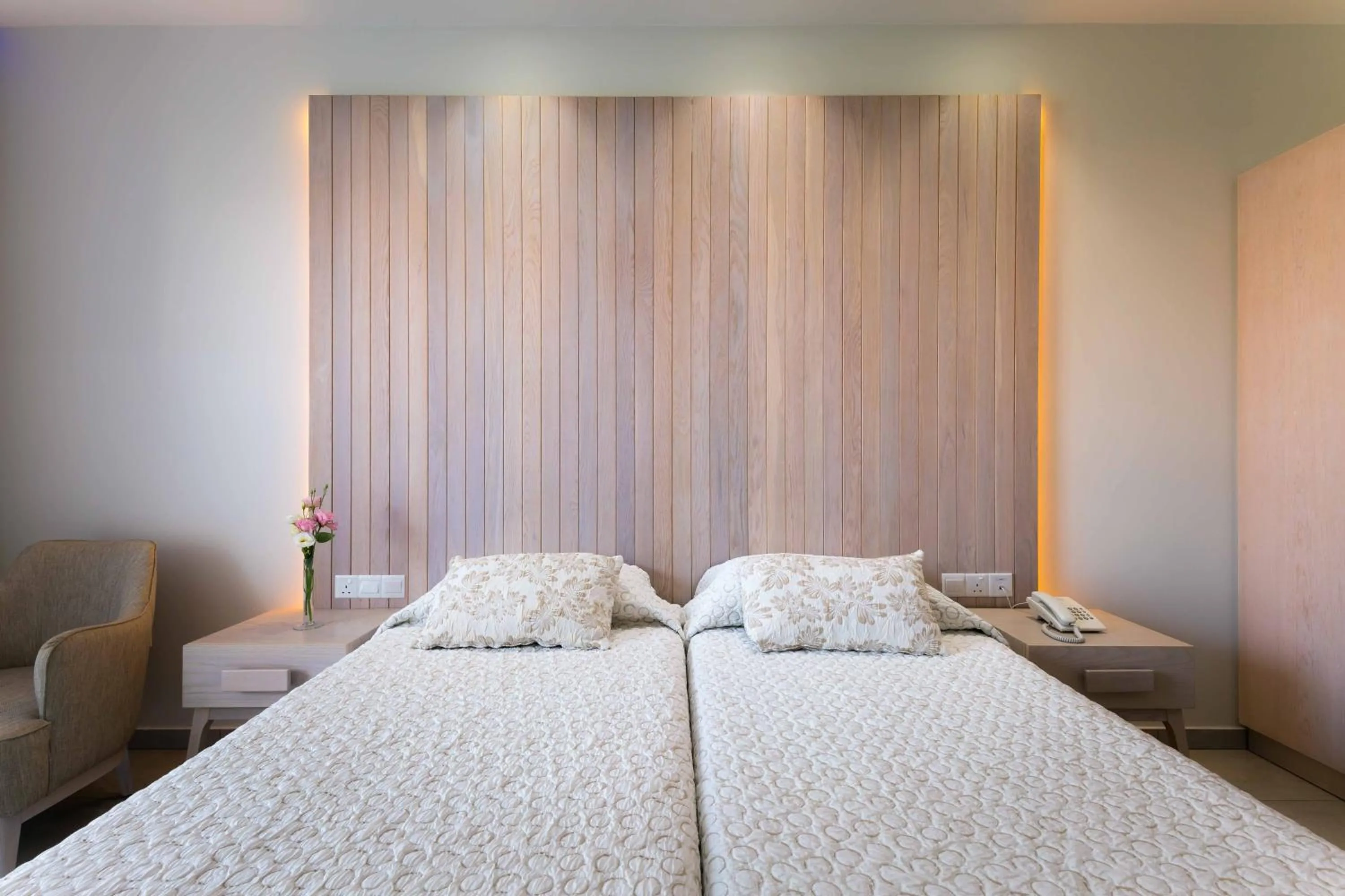 Bed in Tasia Maris Beach Hotel - Adults Only