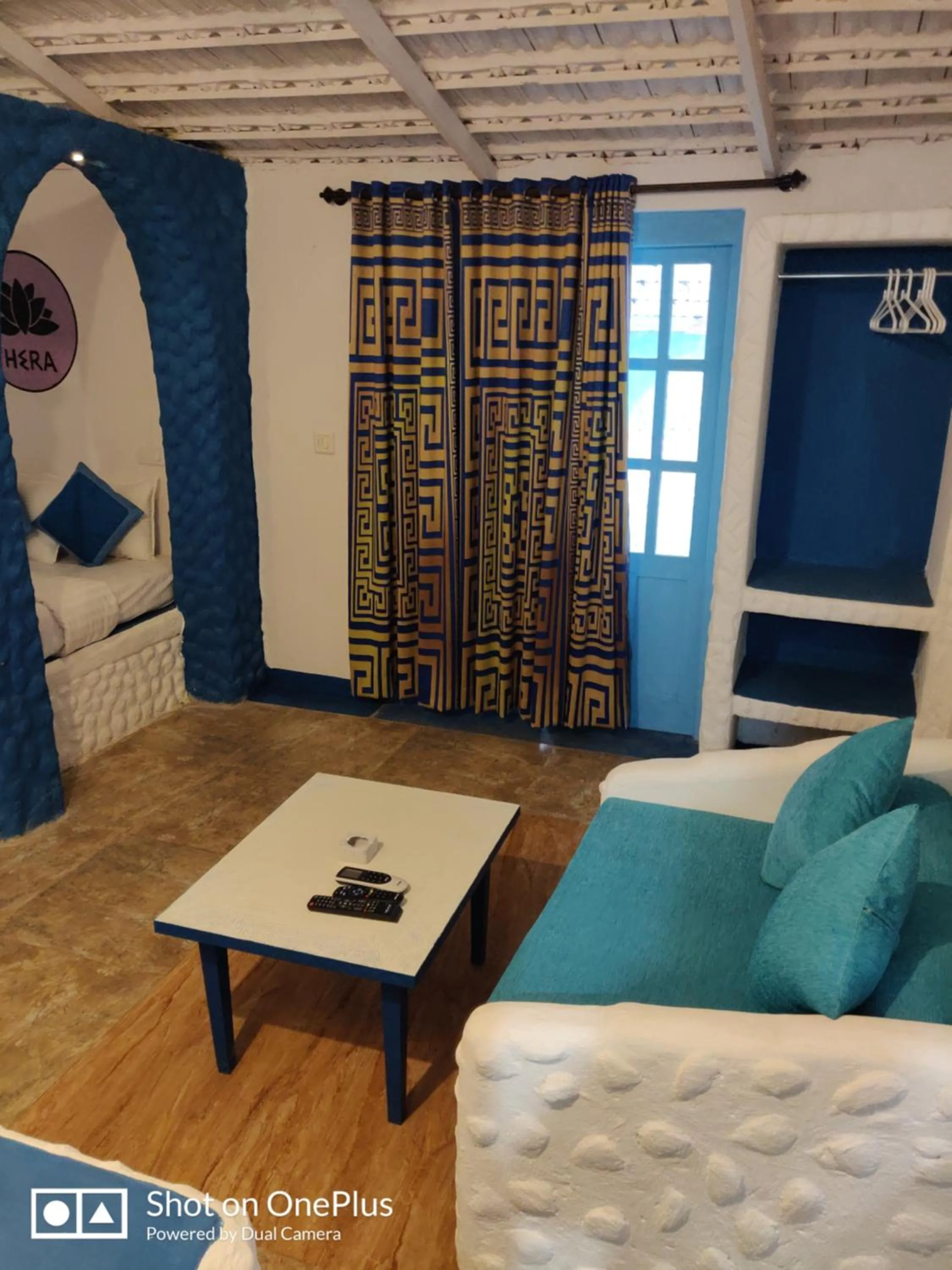 Seating area, Bed in Makarios Boutique Hotel