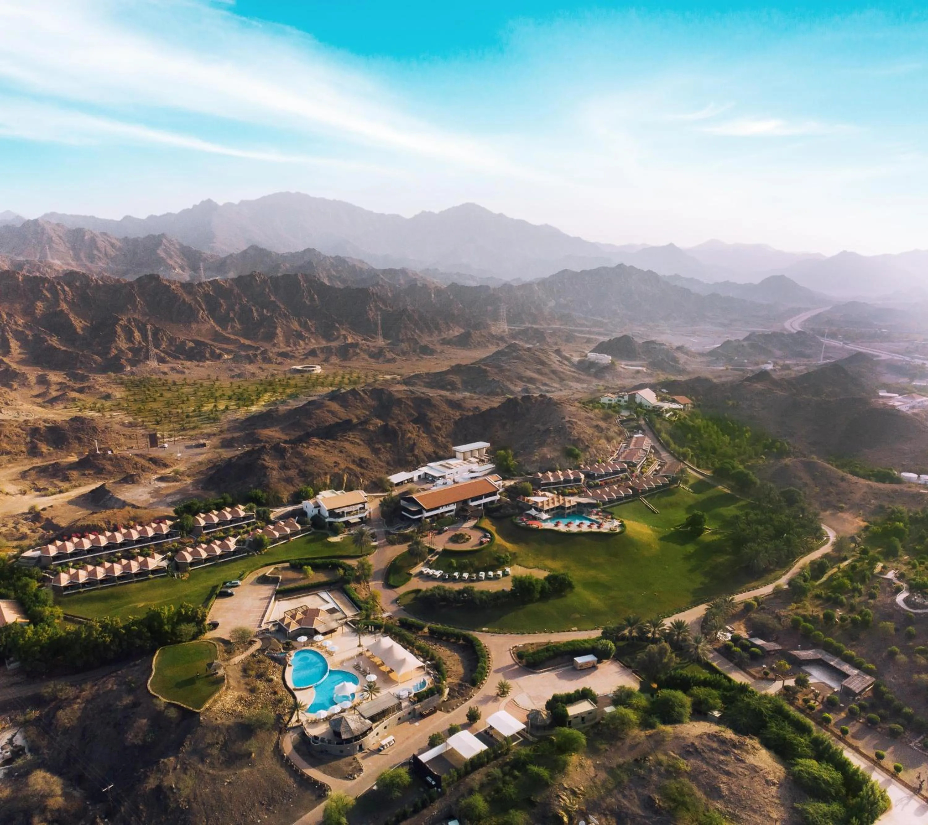 Bird's eye view in JA Hatta Fort Hotel