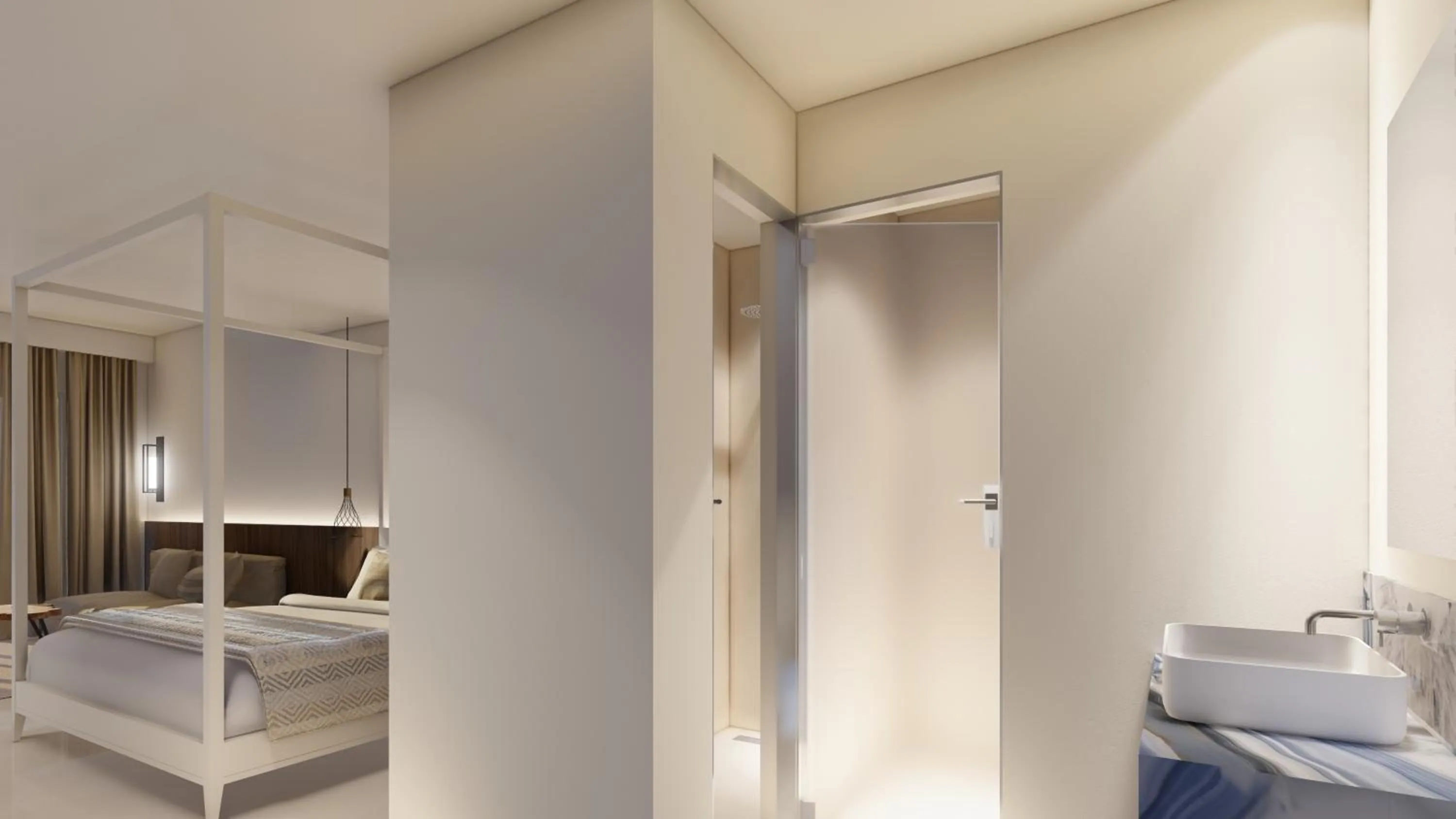 Bed in Lindos View Hotel