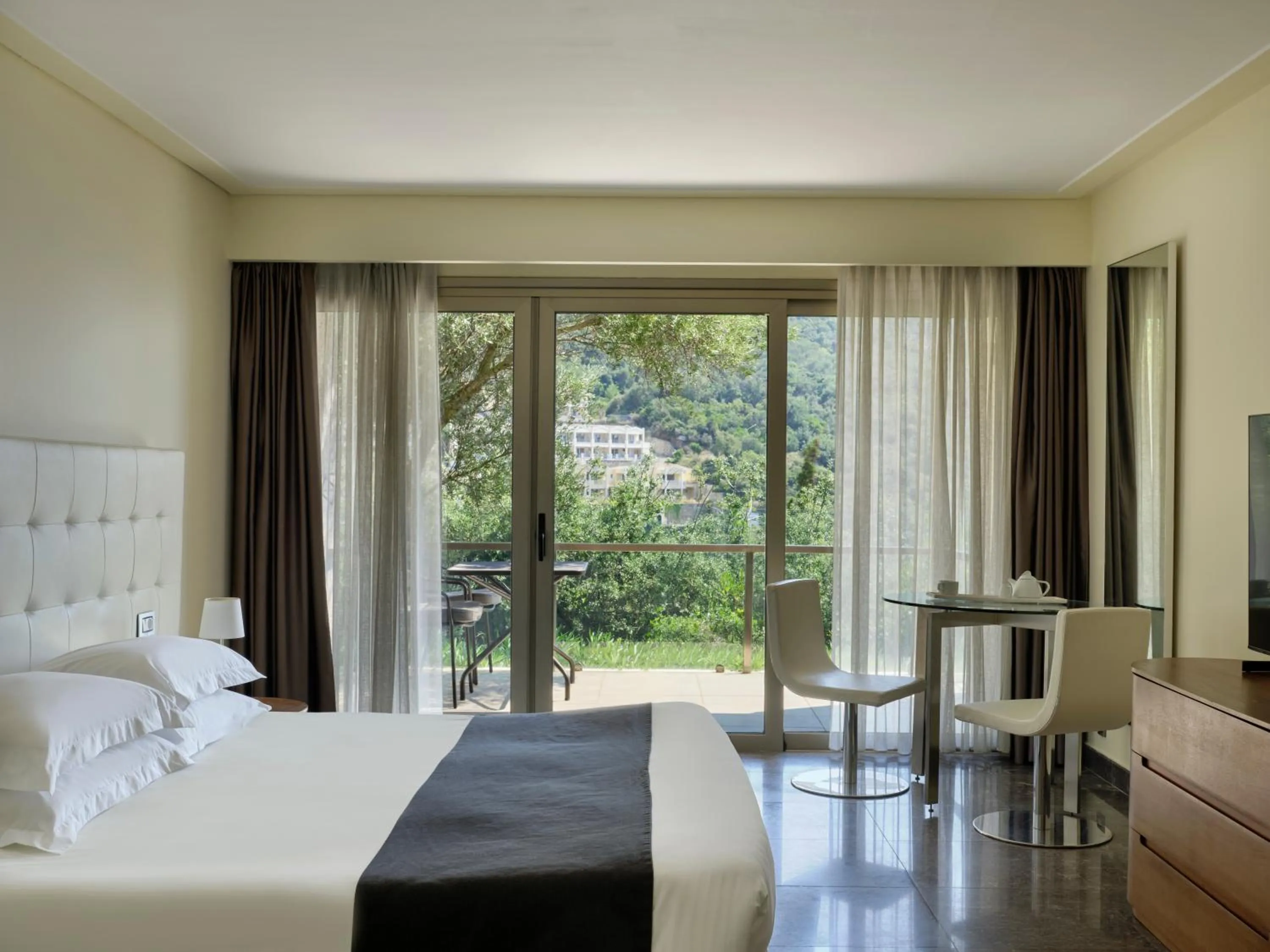 View (from property/room), Bed in Atlantica Grand Mediterraneo Resort - Adults Only