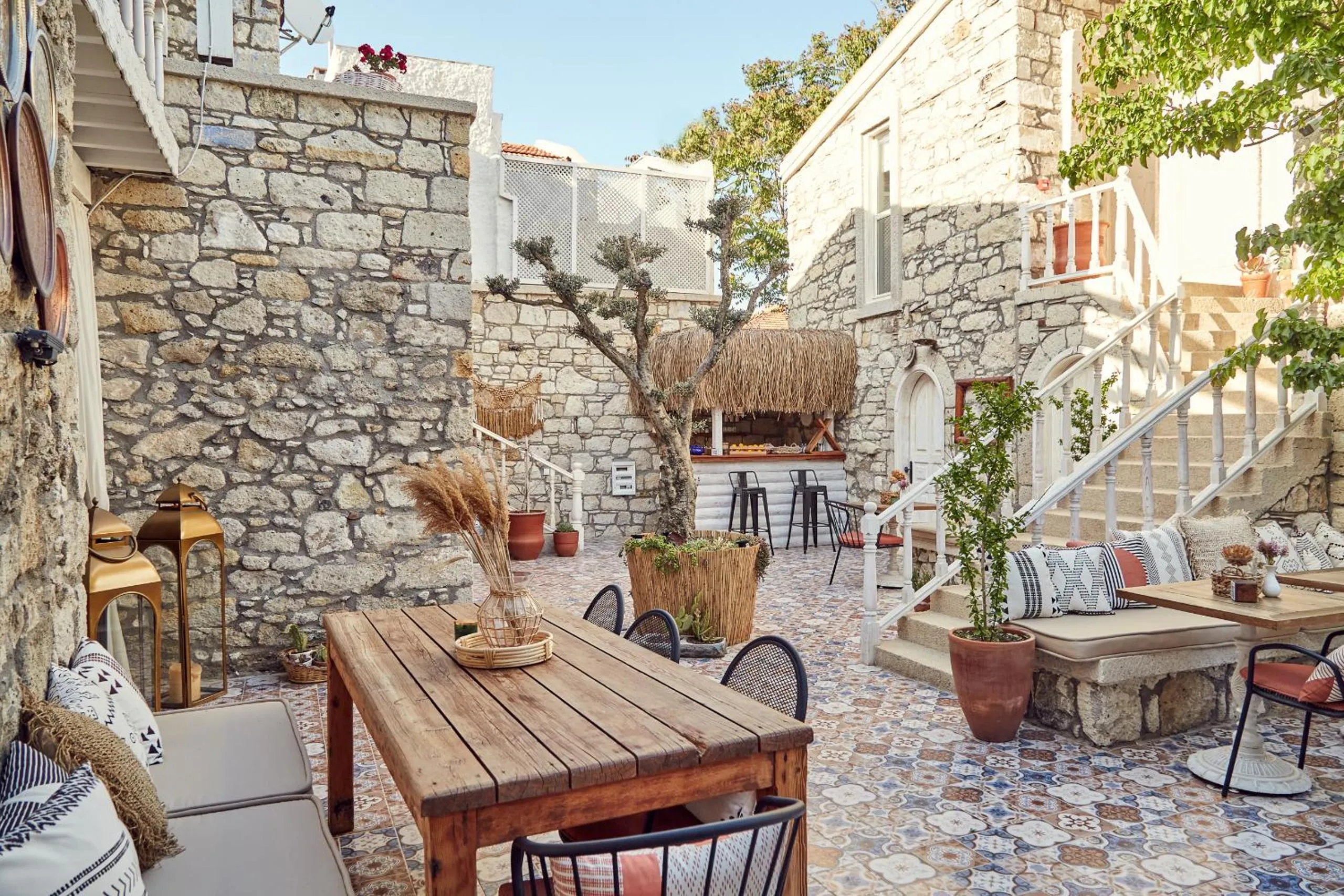 Inner courtyard view in Morisi Avlu