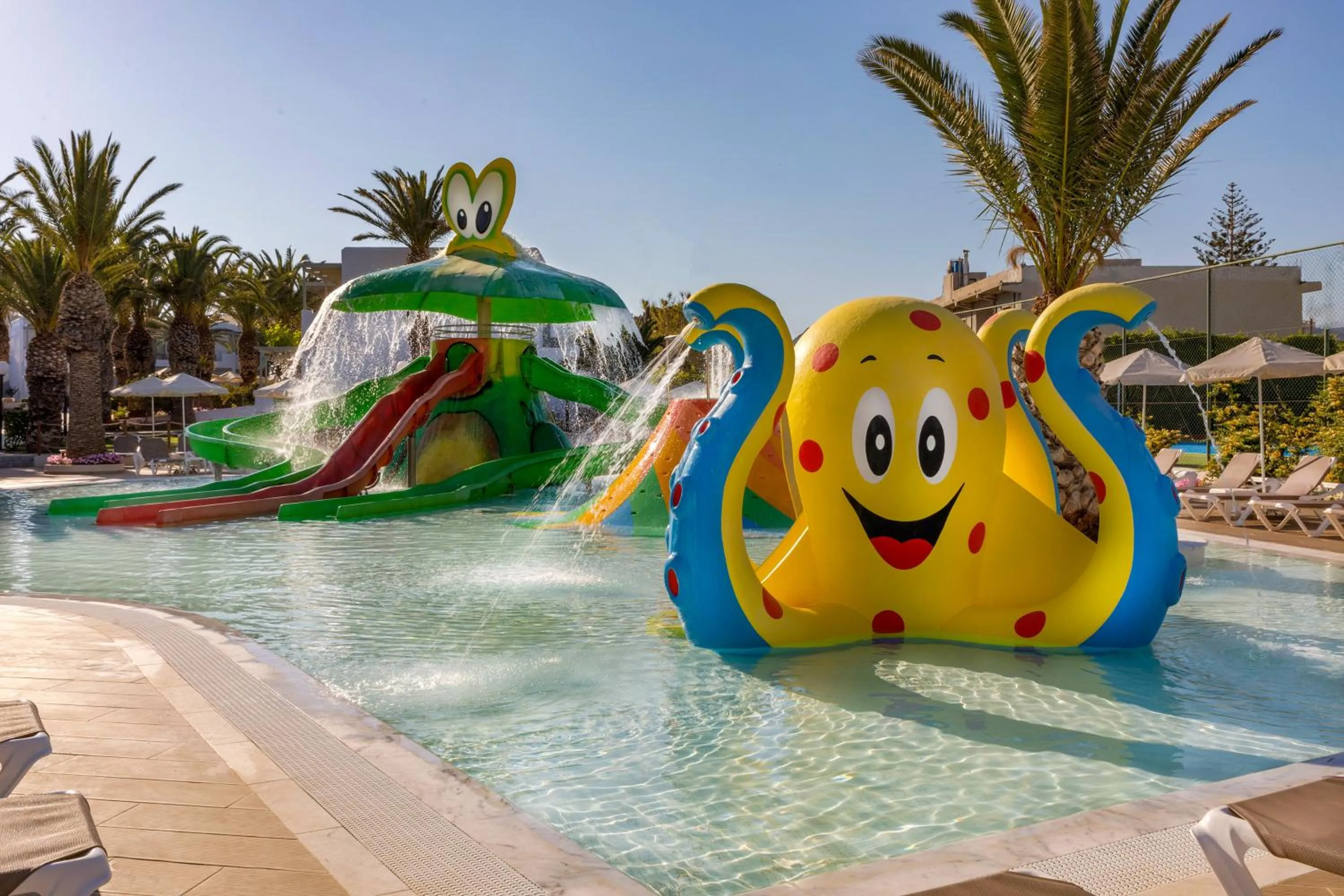 Aqua park in SOL Marina Beach Crete