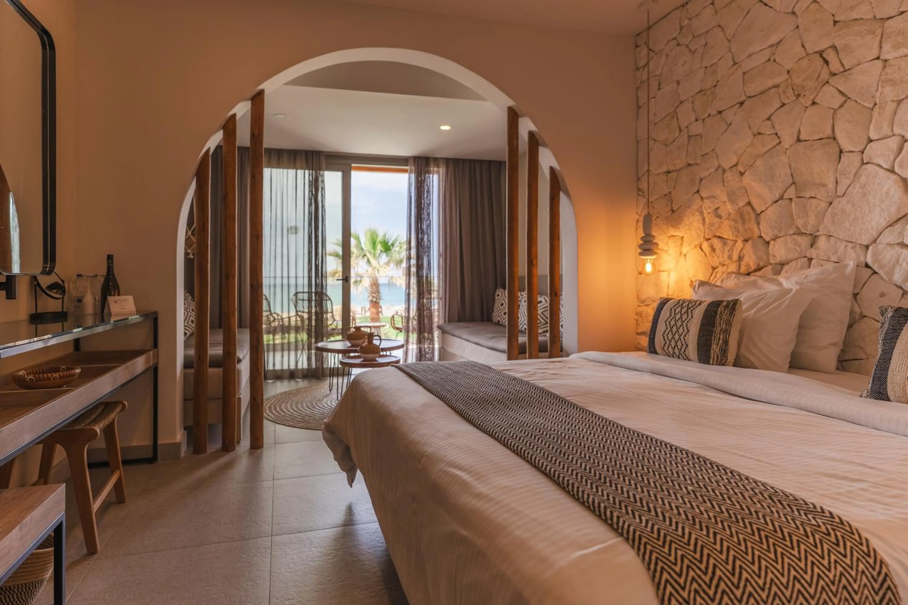 Photo of the whole room, Bed in Eliros Mare Beachfront Poem Hotel
